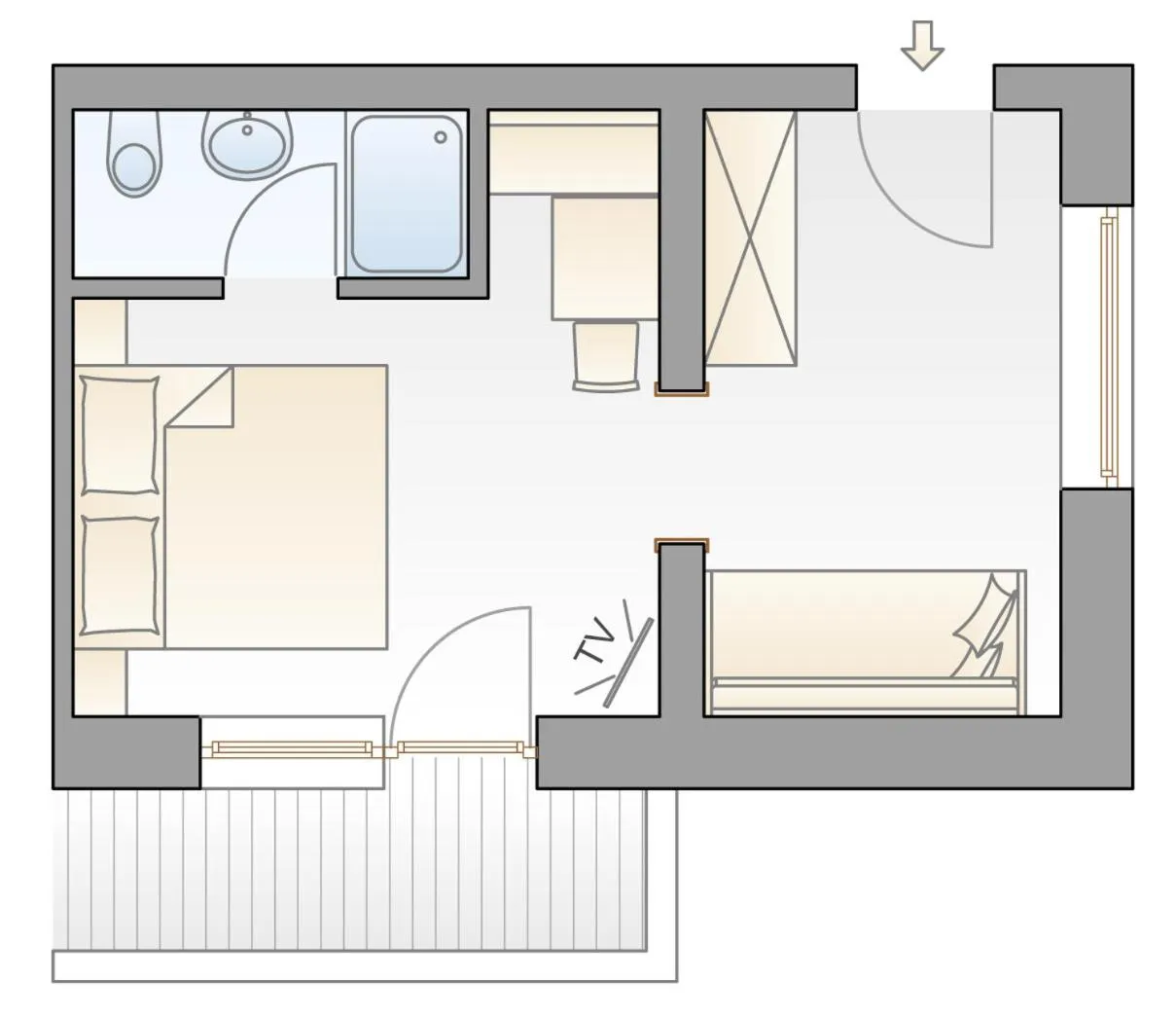 Floor plan in Apart Hotel Ideal