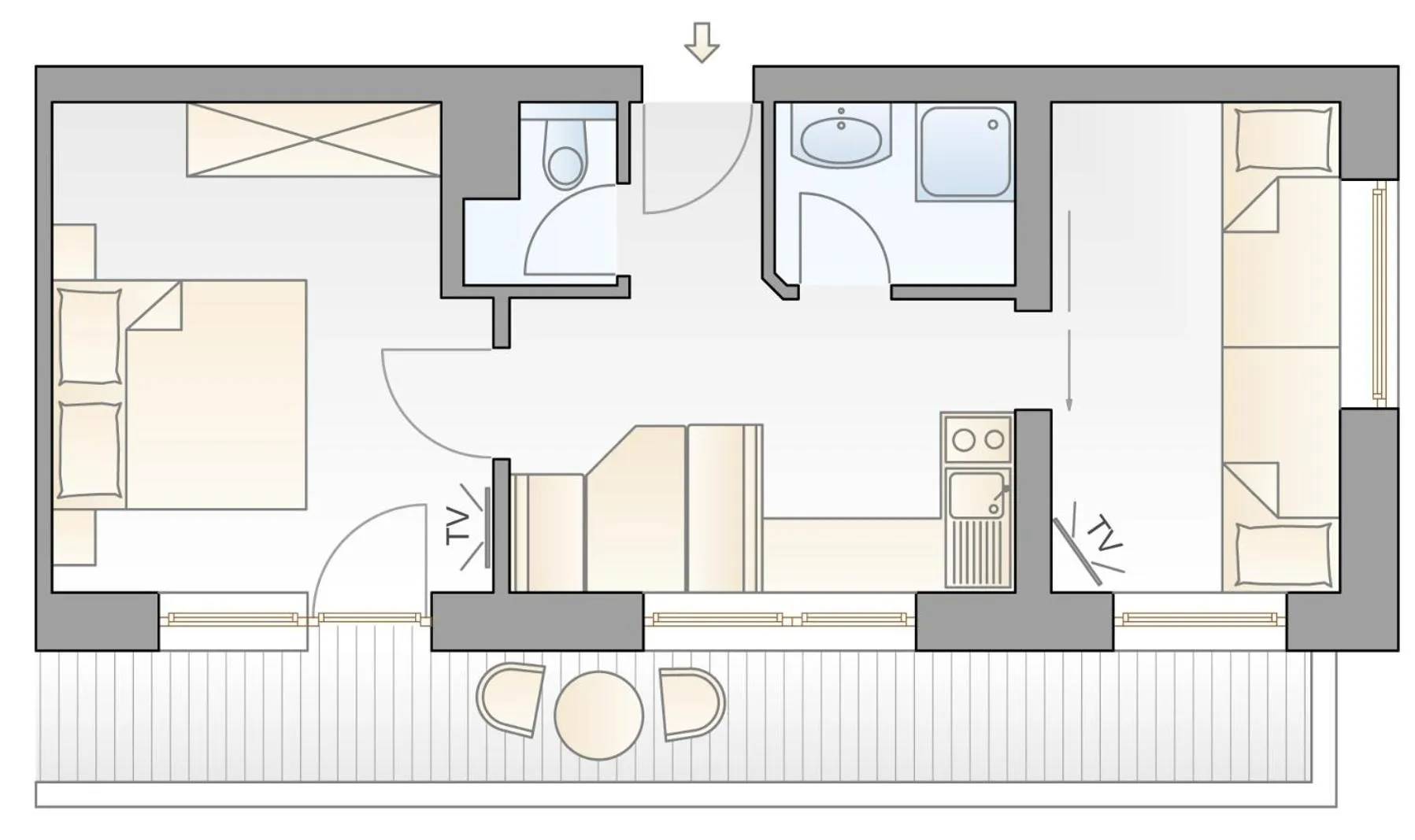 Floor plan in Apart Hotel Ideal