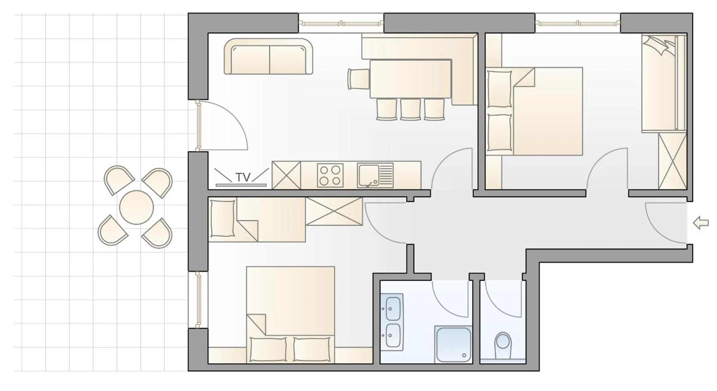 Floor plan in Apart Hotel Ideal