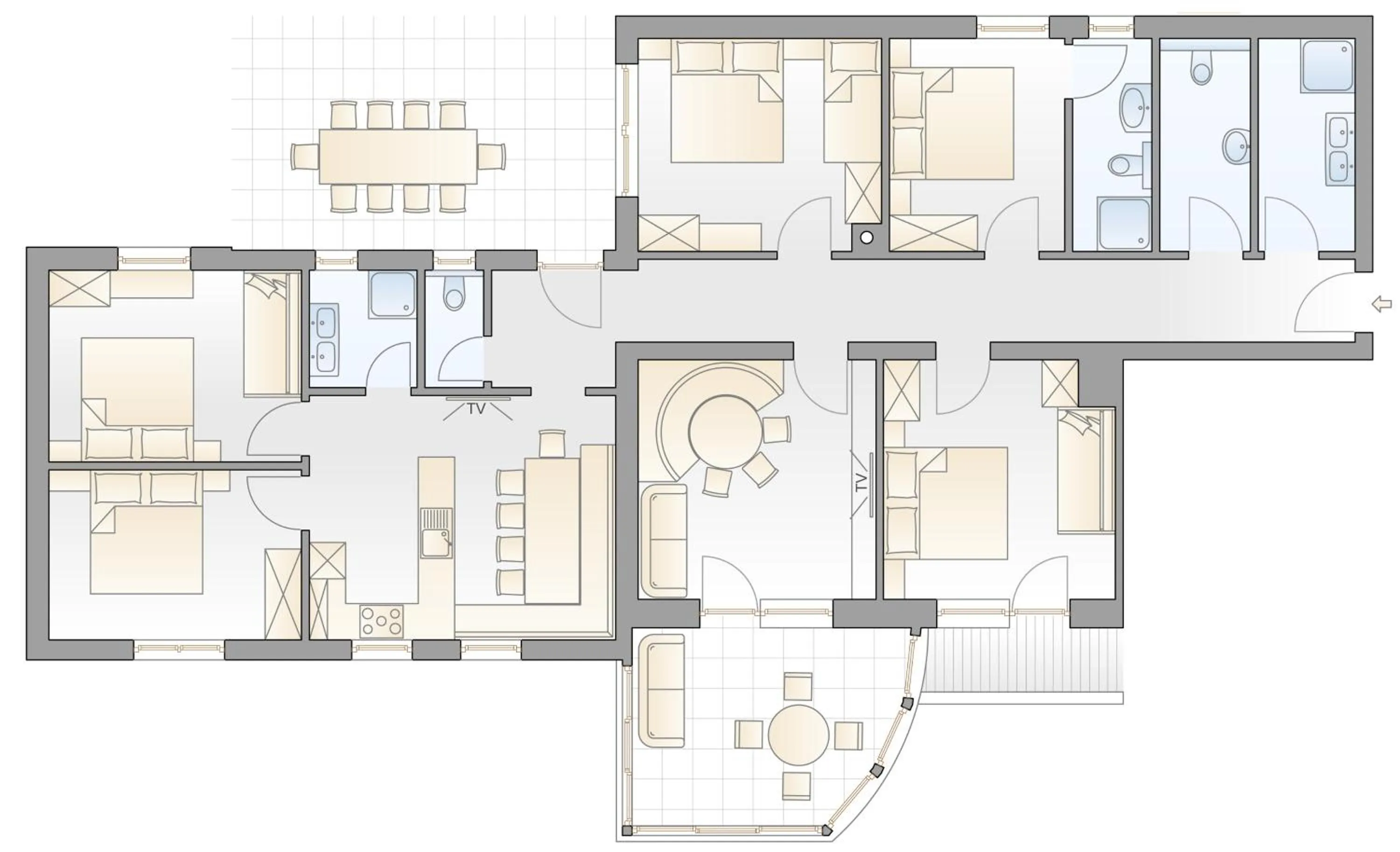 Floor plan in Apart Hotel Ideal