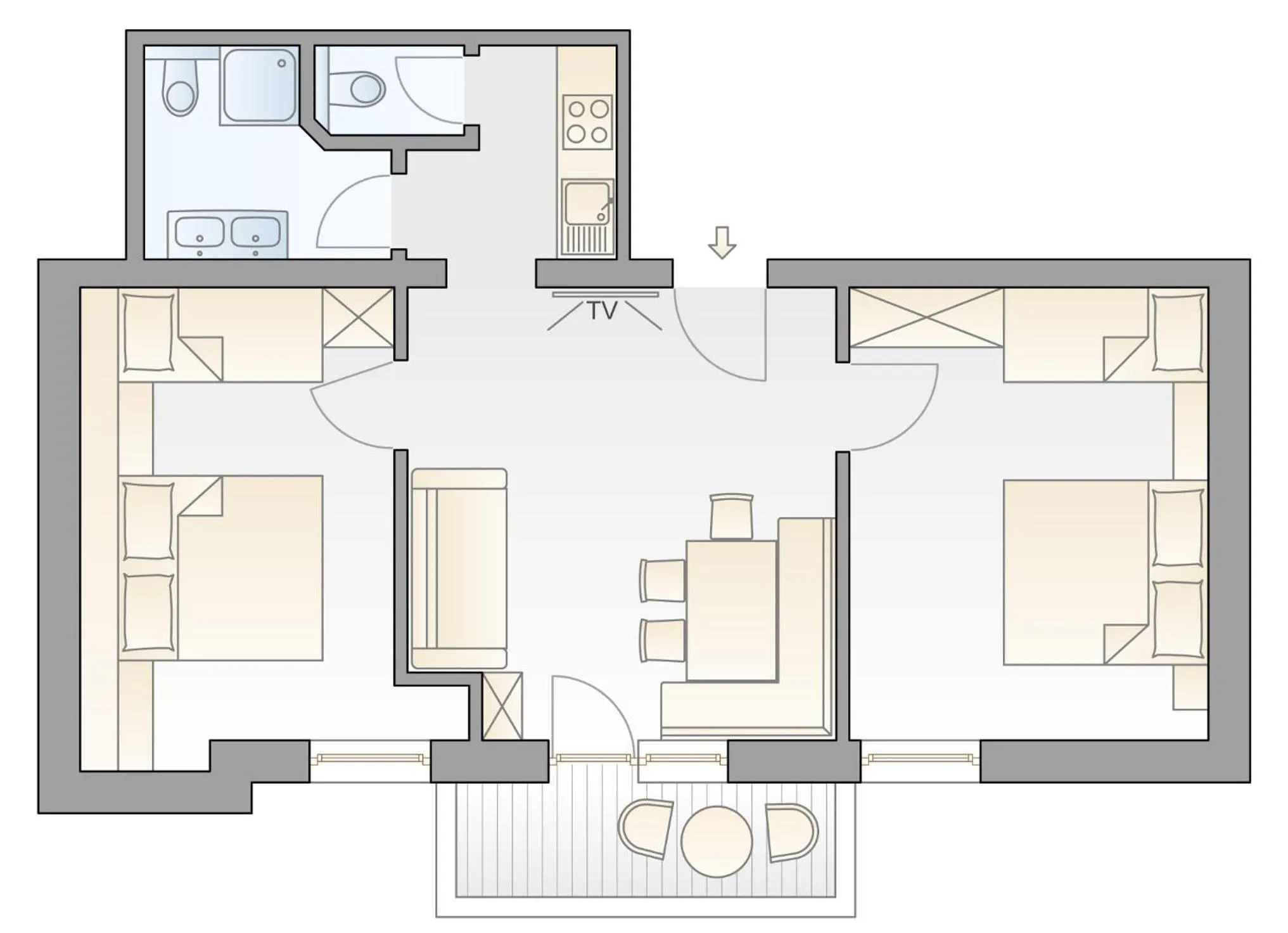 Floor plan in Apart Hotel Ideal
