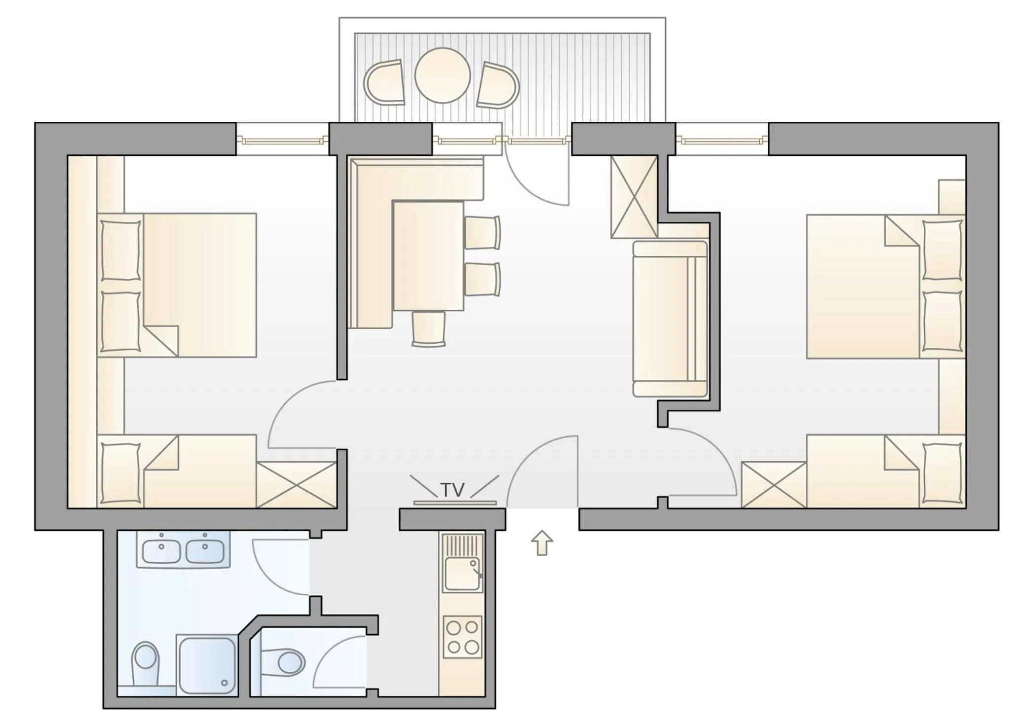 Floor plan in Apart Hotel Ideal