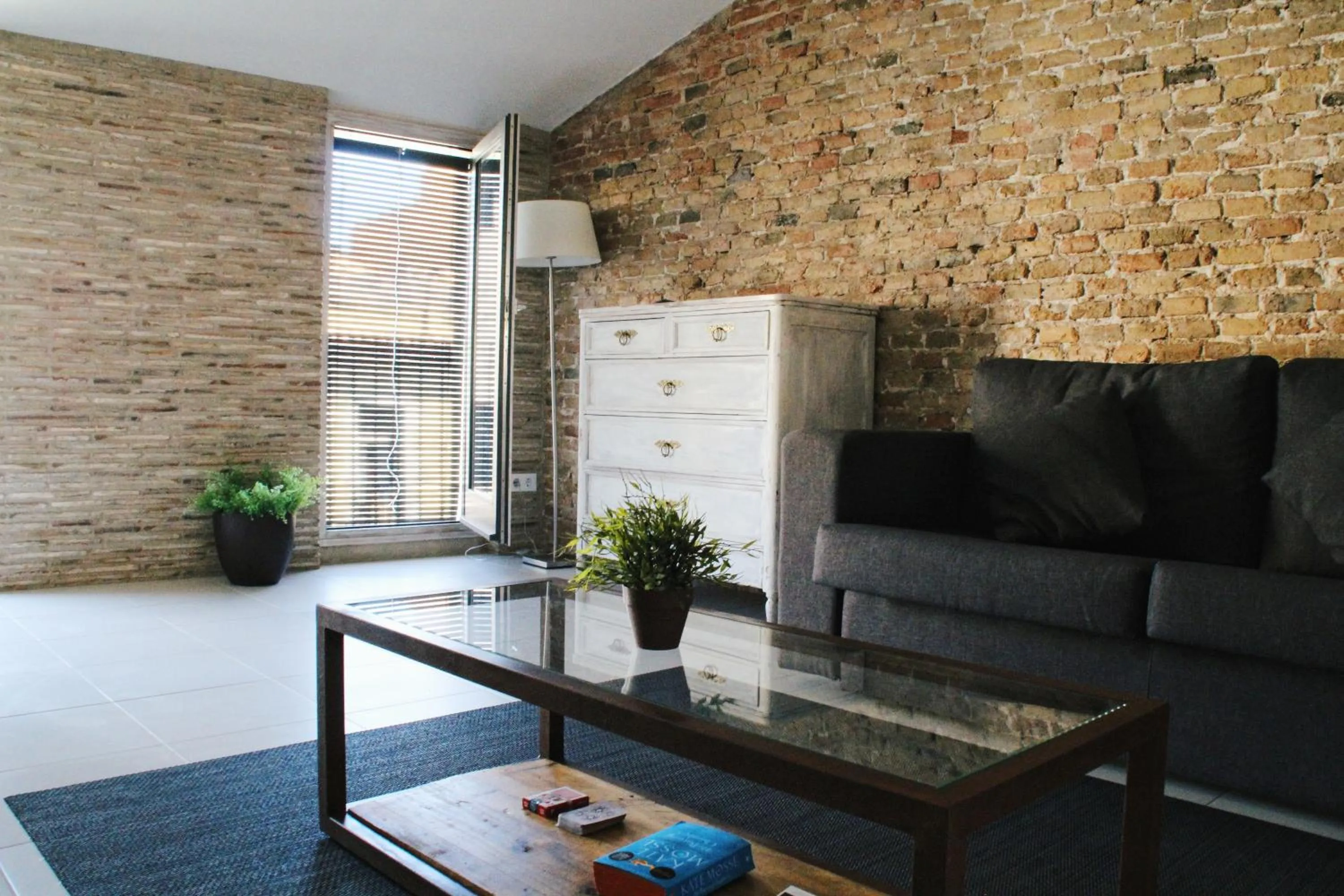 Seating area in Onyar apartments Rambla de la llibertat 27