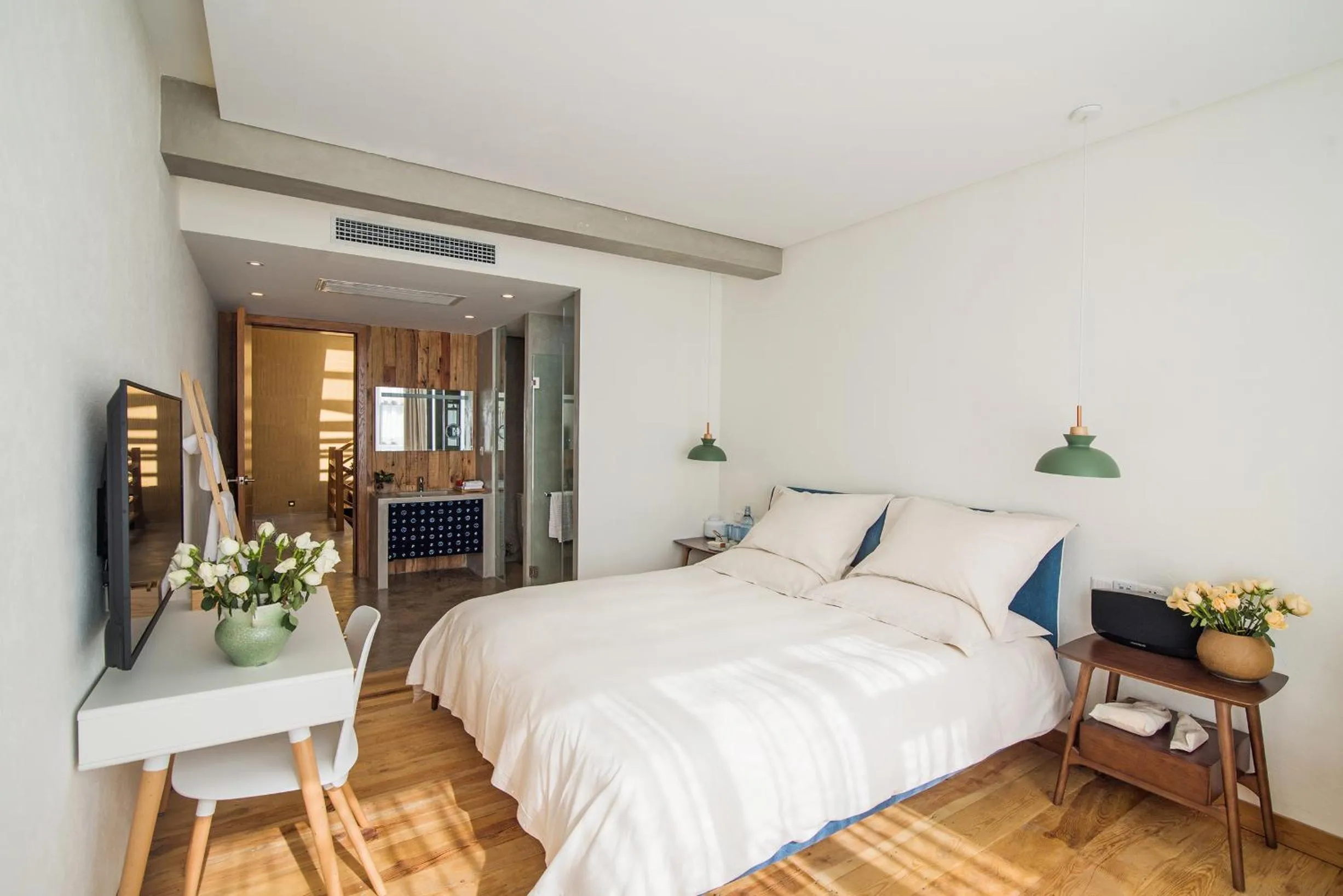 Bed in Yuanshanqing·Stone Hill Seaview Guesthouse