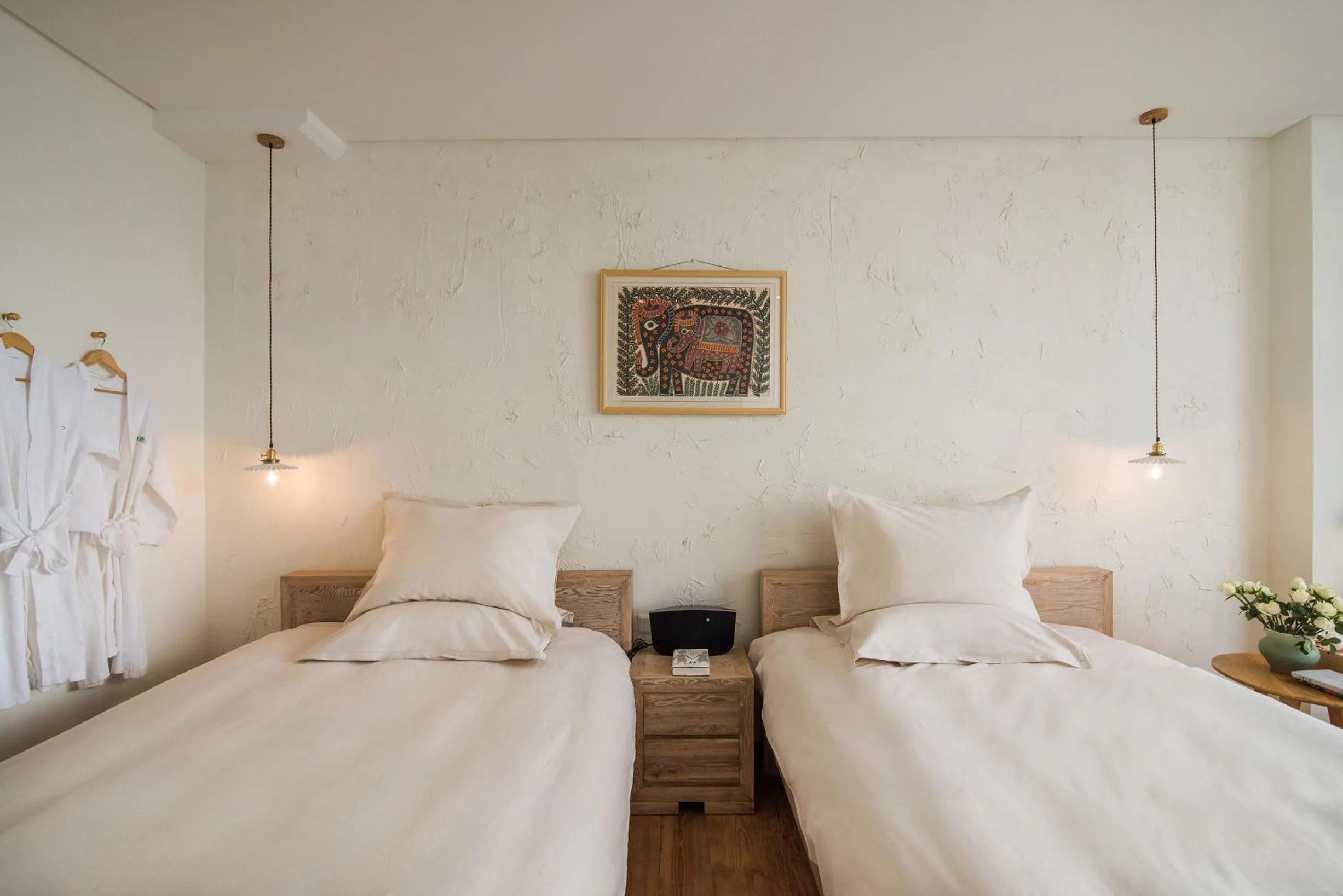 Bed in Yuanshanqing·Stone Hill Seaview Guesthouse