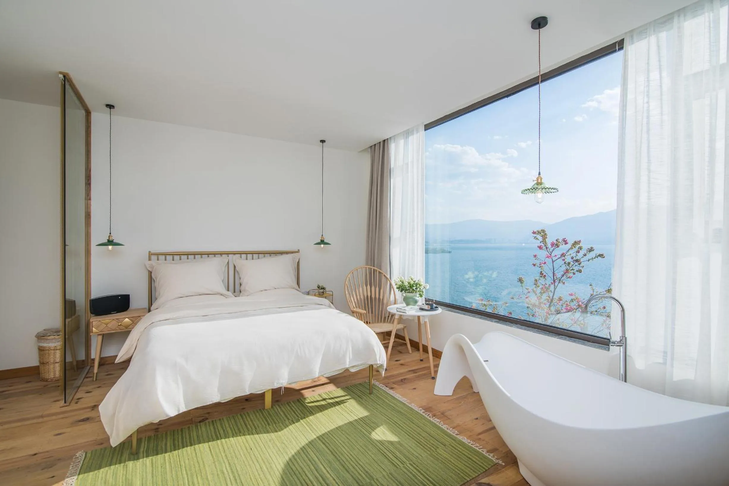 Bed in Yuanshanqing·Stone Hill Seaview Guesthouse