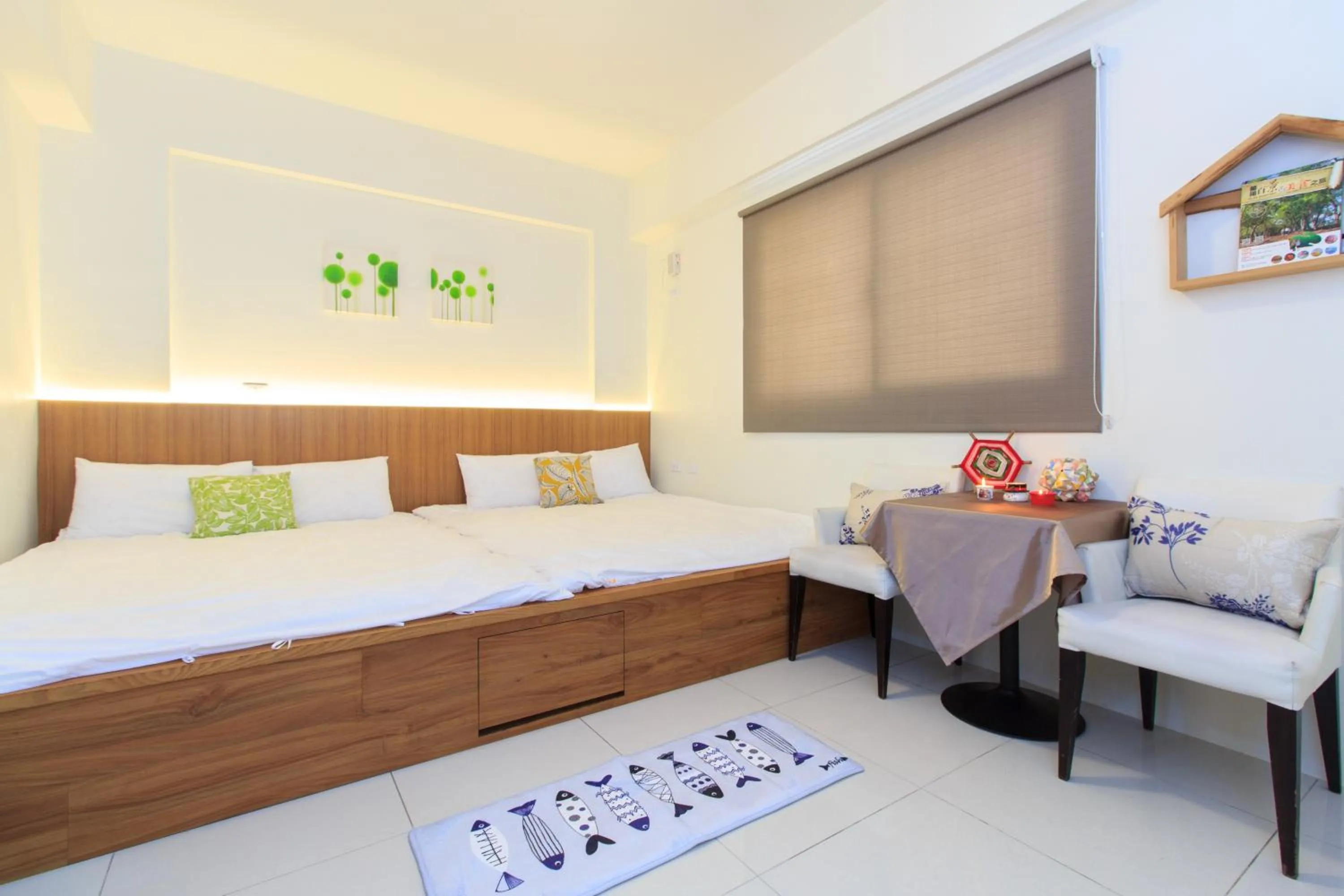 Bed in Yilan Dongshan Cypress B&B