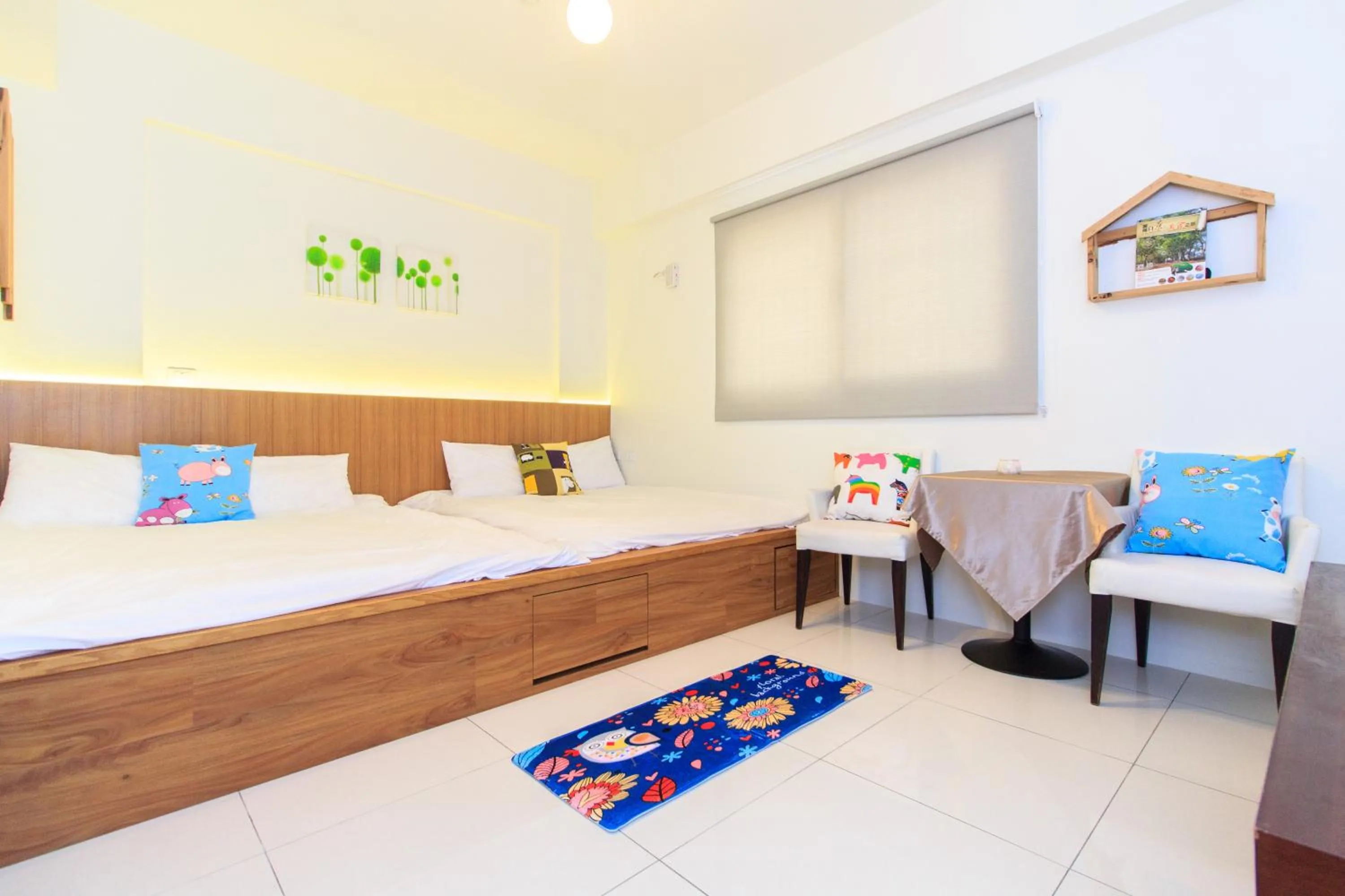 Bed in Yilan Dongshan Cypress B&B