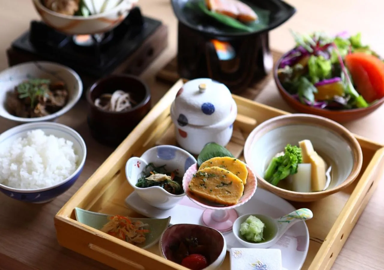 Asian breakfast in Uematsuya