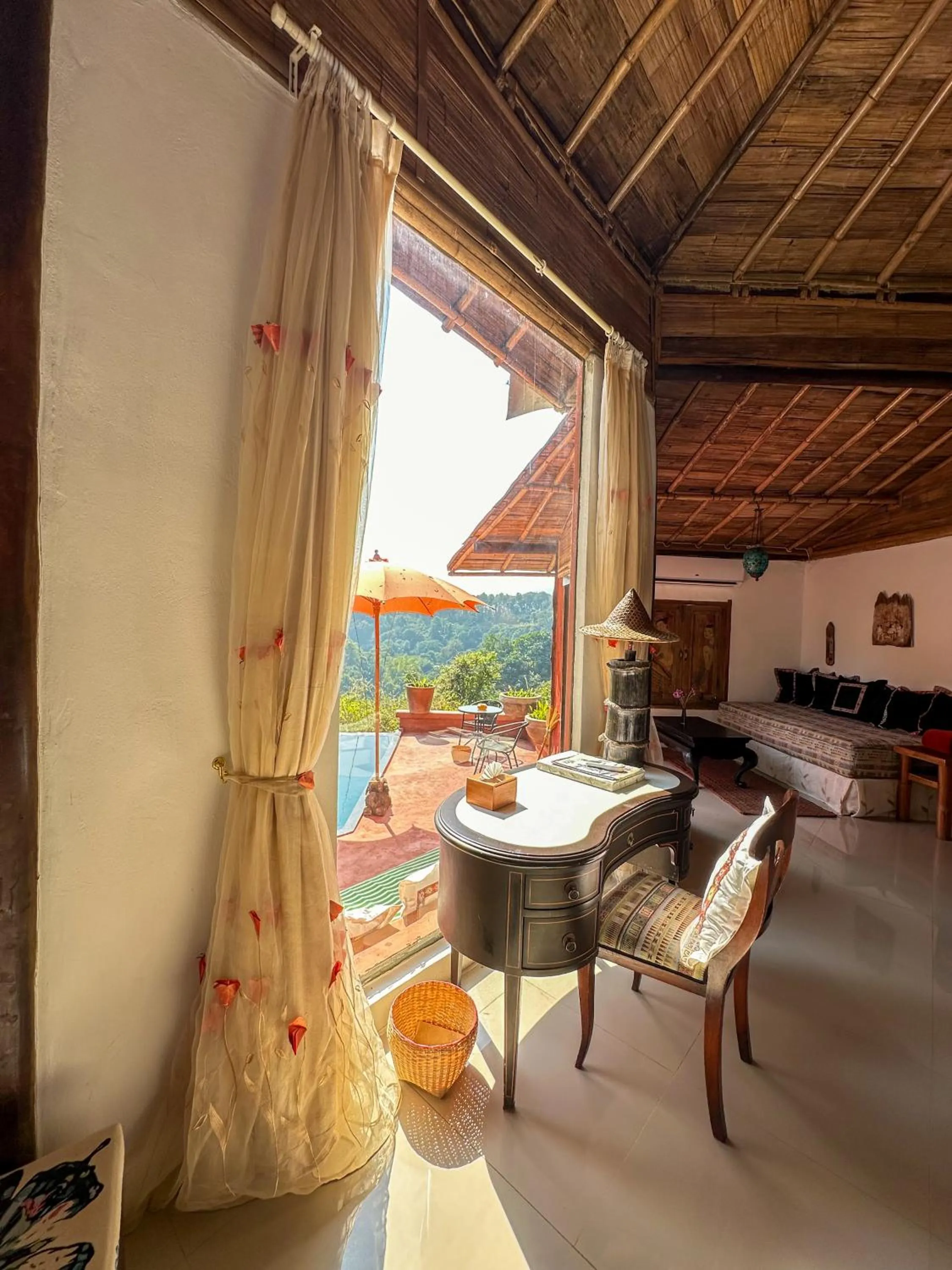 Seating area in Phu Chaisai Chiang Rai Mountain Resort