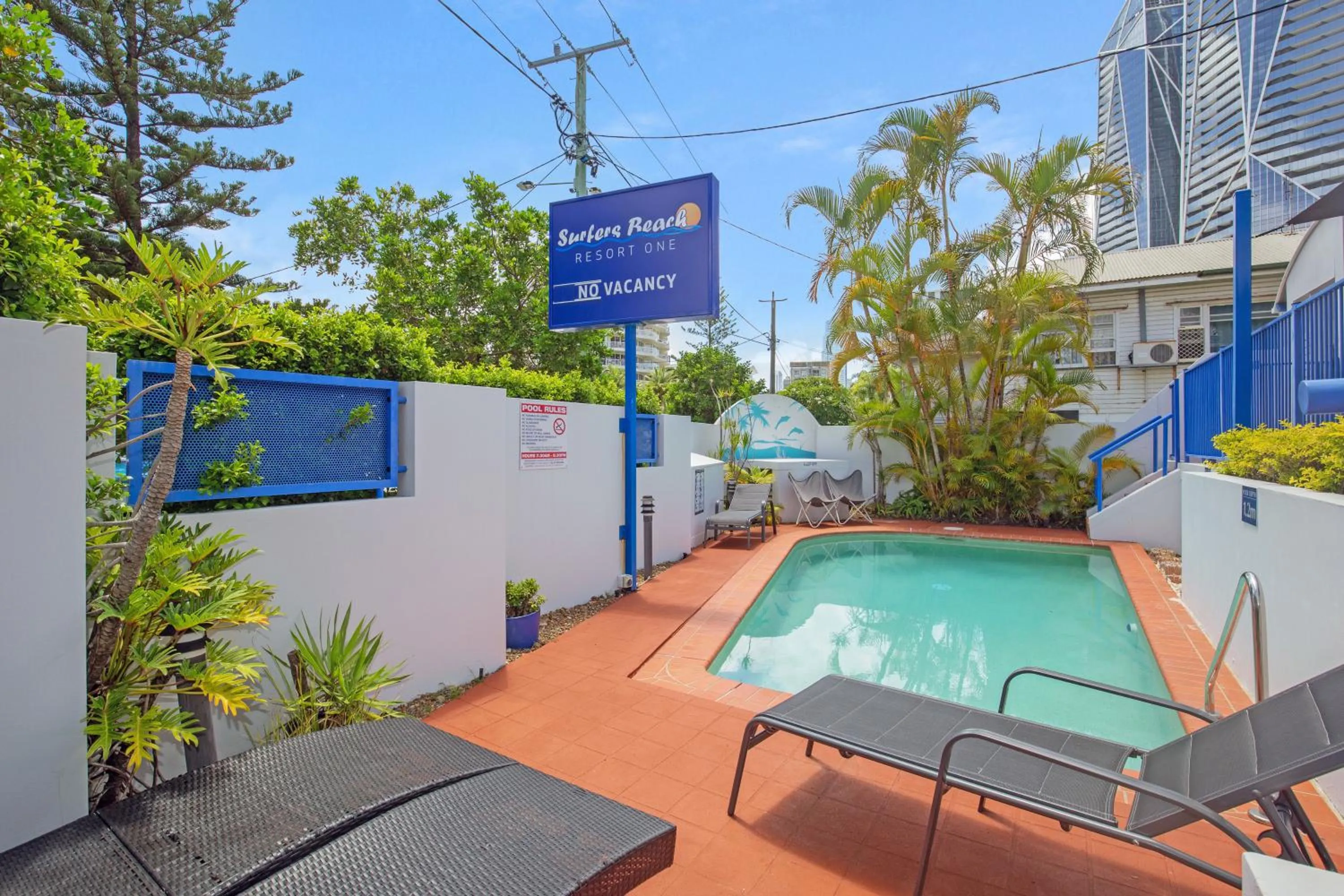 Pool view in Surfers Beach Resort One