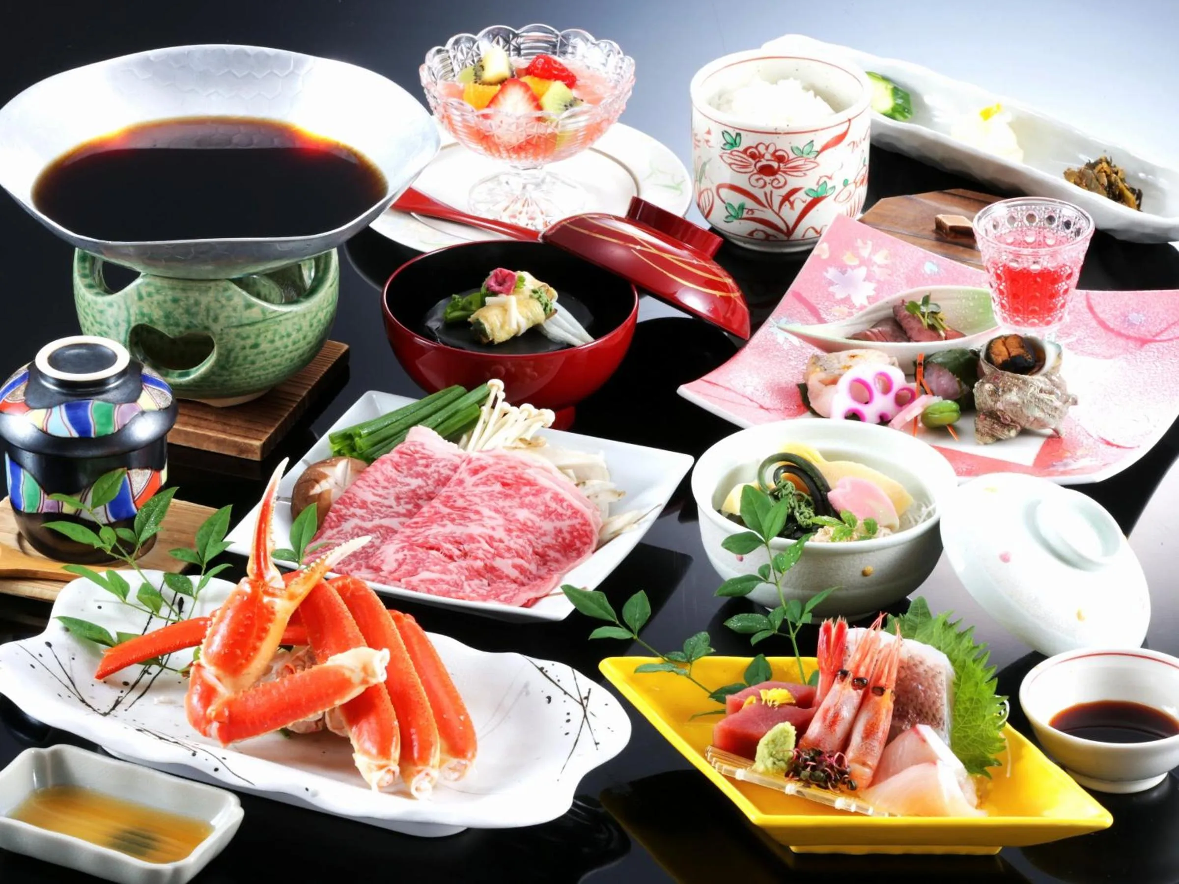 Dinner in Onishiya Suishoen