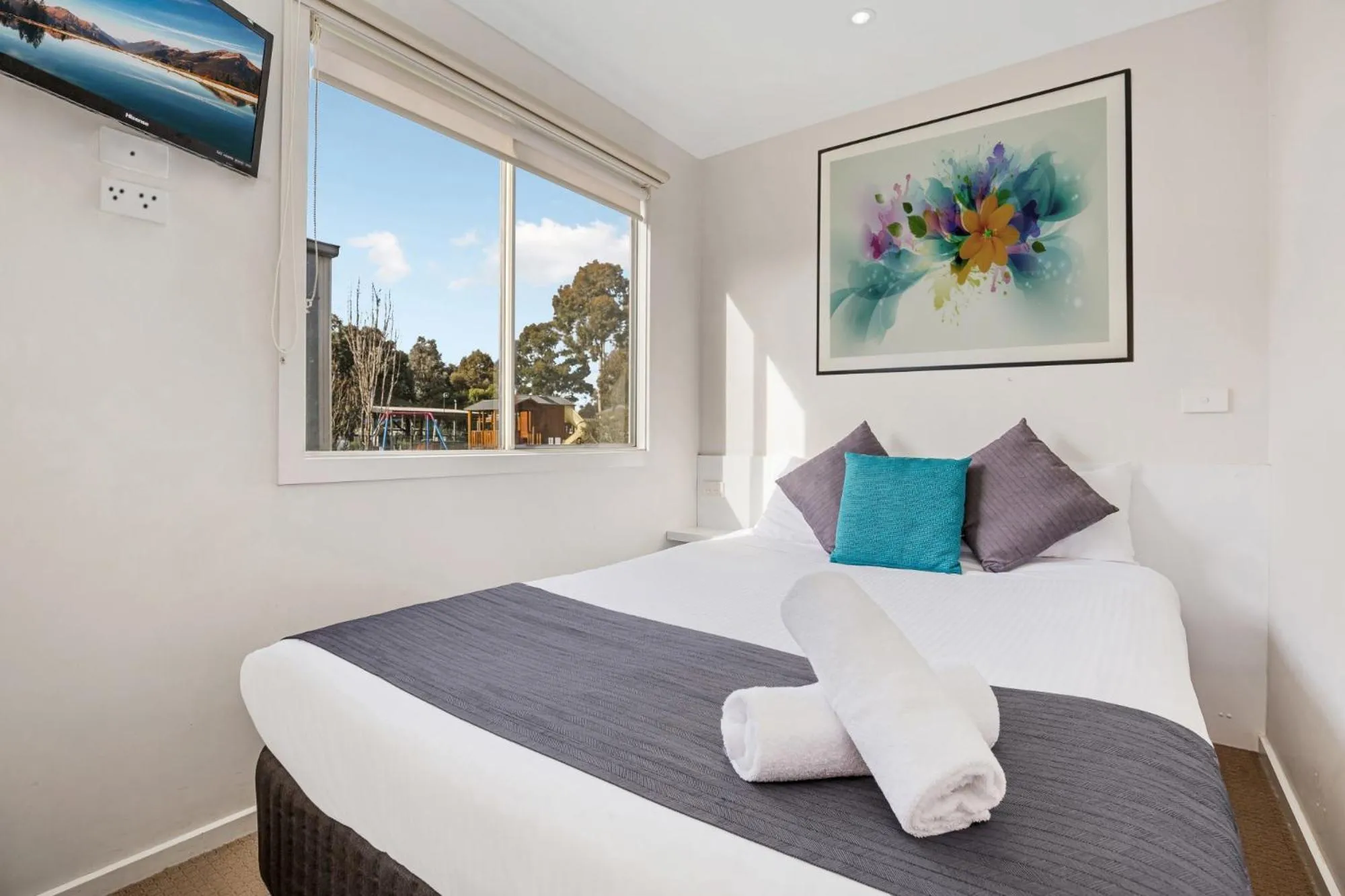 Bed in BIG4 Bendigo Marong Holiday Park