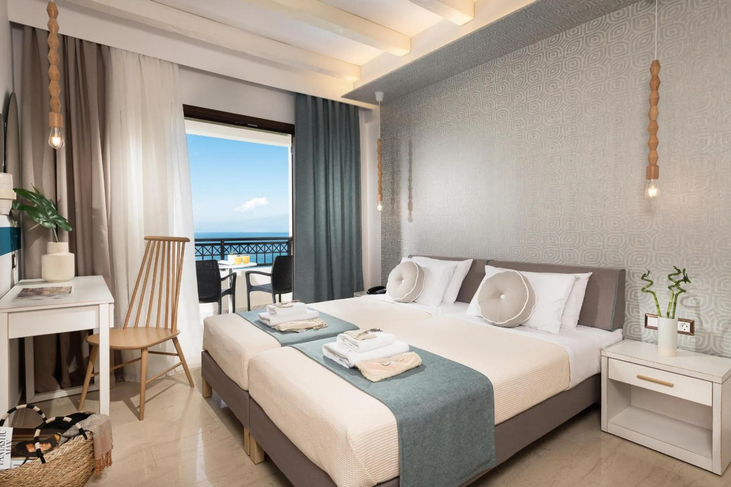 Bed in Hotel Villa Natassa