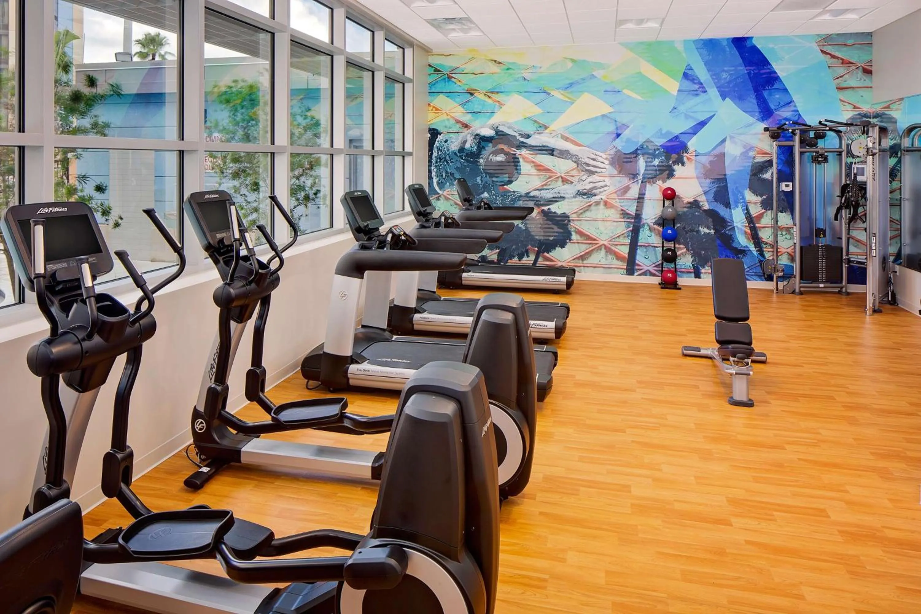 Fitness centre/facilities in Hyatt House across from Universal Orlando Resort