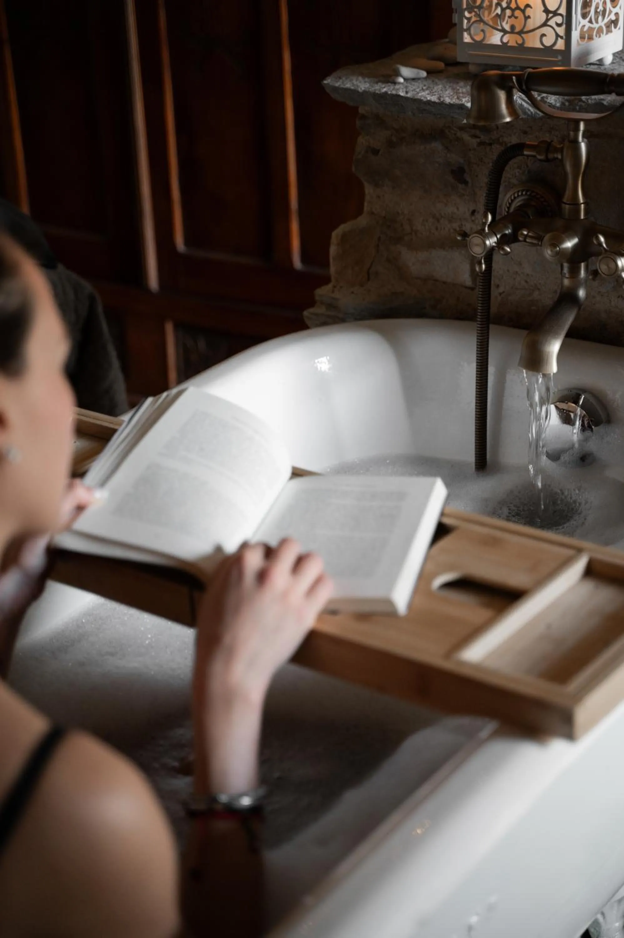 Bath in Baita Naturas con piscina idromassaggio calda, privata e gratuita