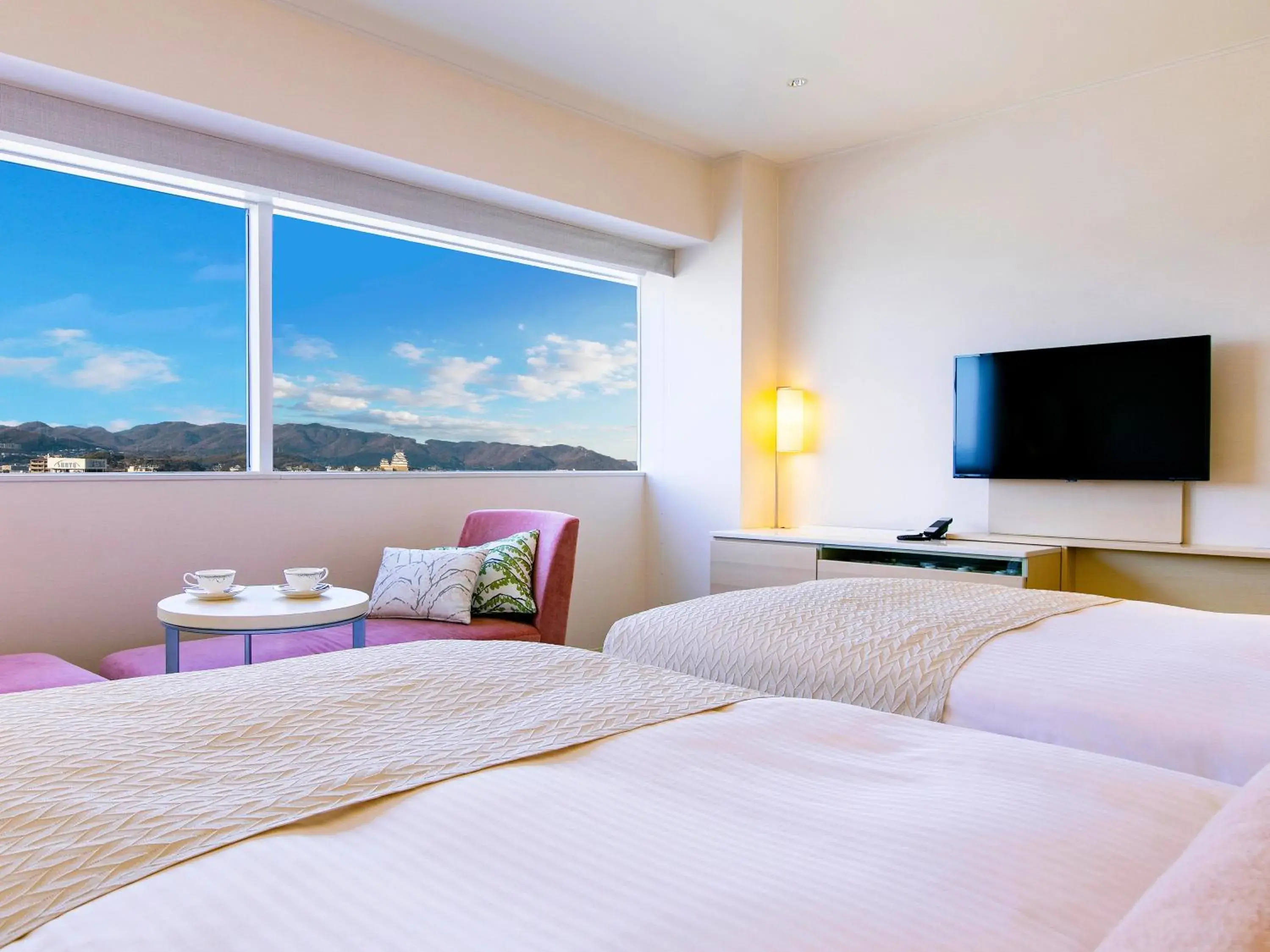 View (from property/room), Bed in Hotel Nikko Himeji View (from property/room), Bed in Hotel Nikko Himeji