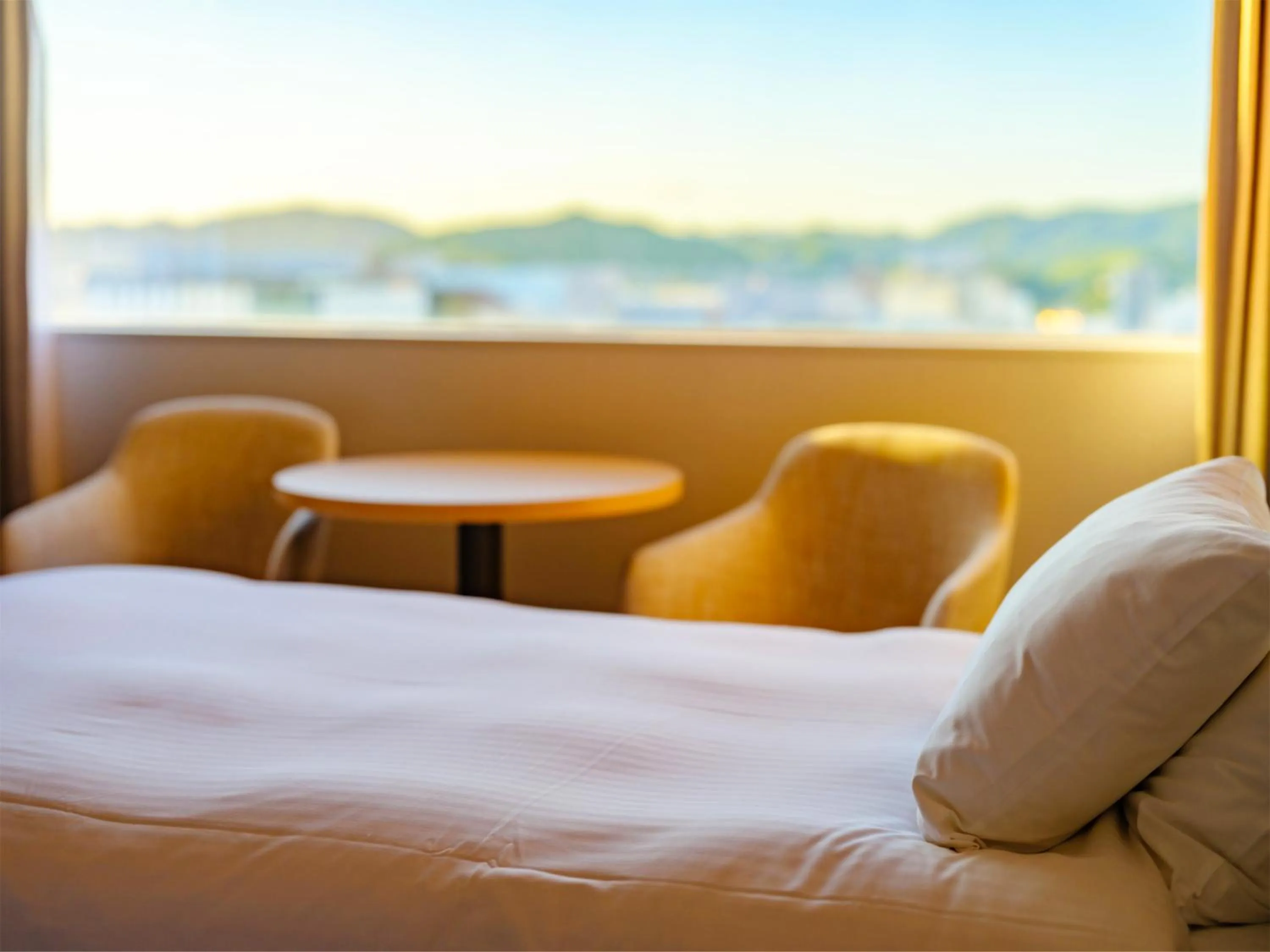 View (from property/room), Bed in Hotel Nikko Himeji