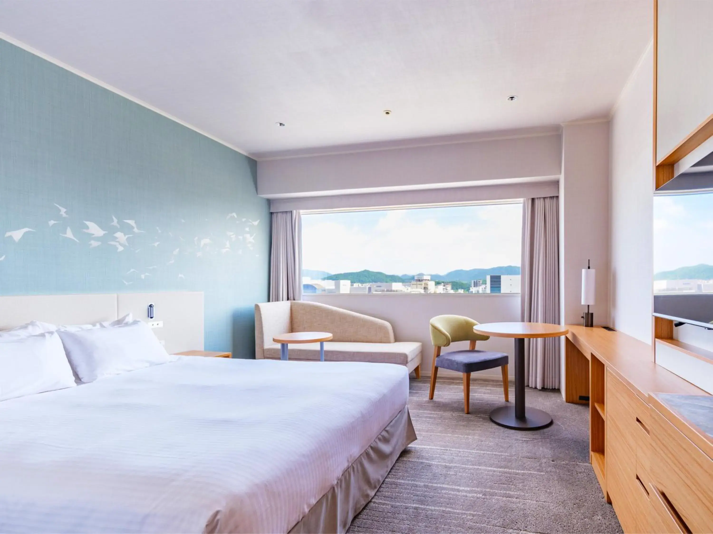 View (from property/room), Bed in Hotel Nikko Himeji View (from property/room), Bed in Hotel Nikko Himeji