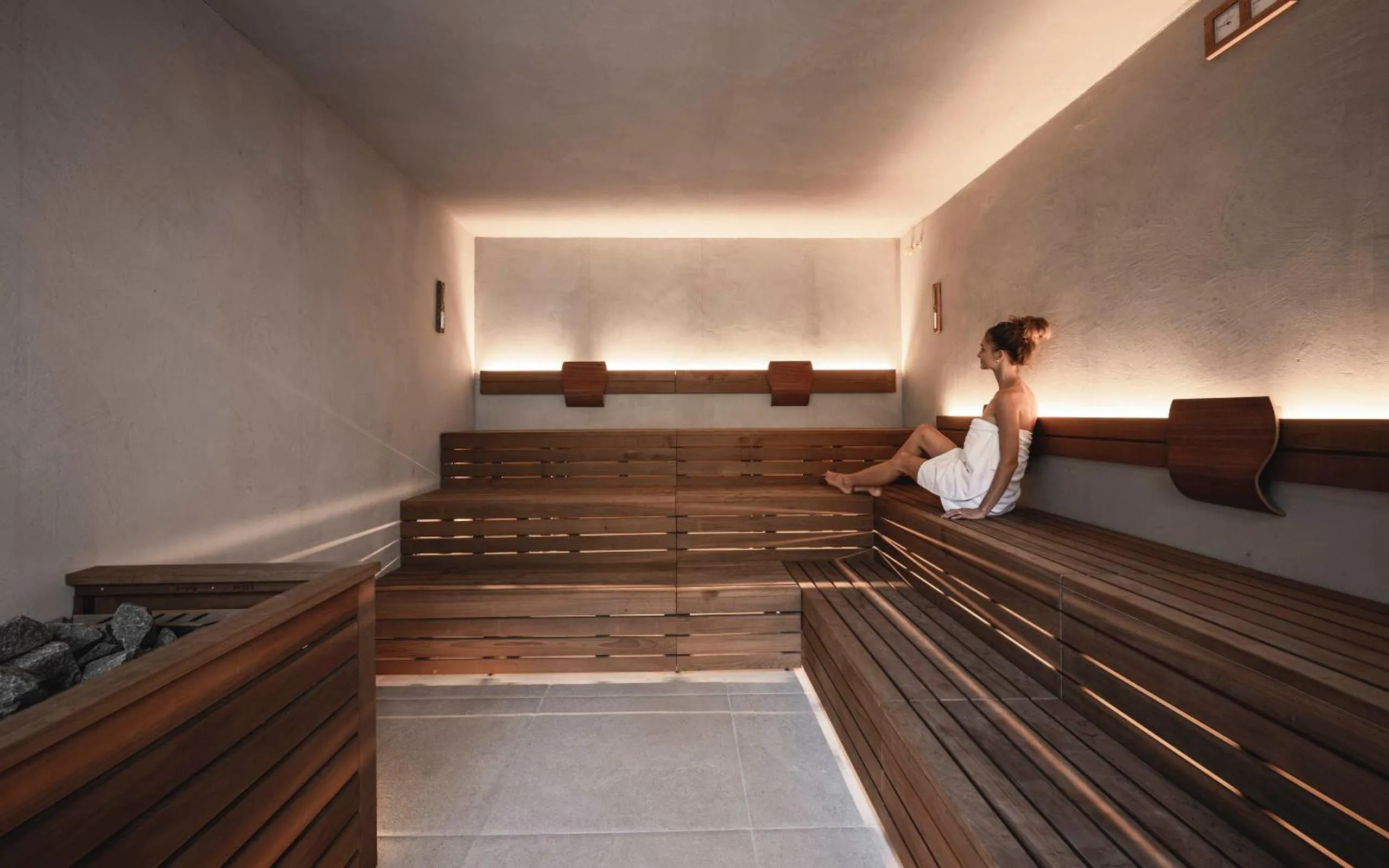 Sauna in Biancaneve Family Hotel