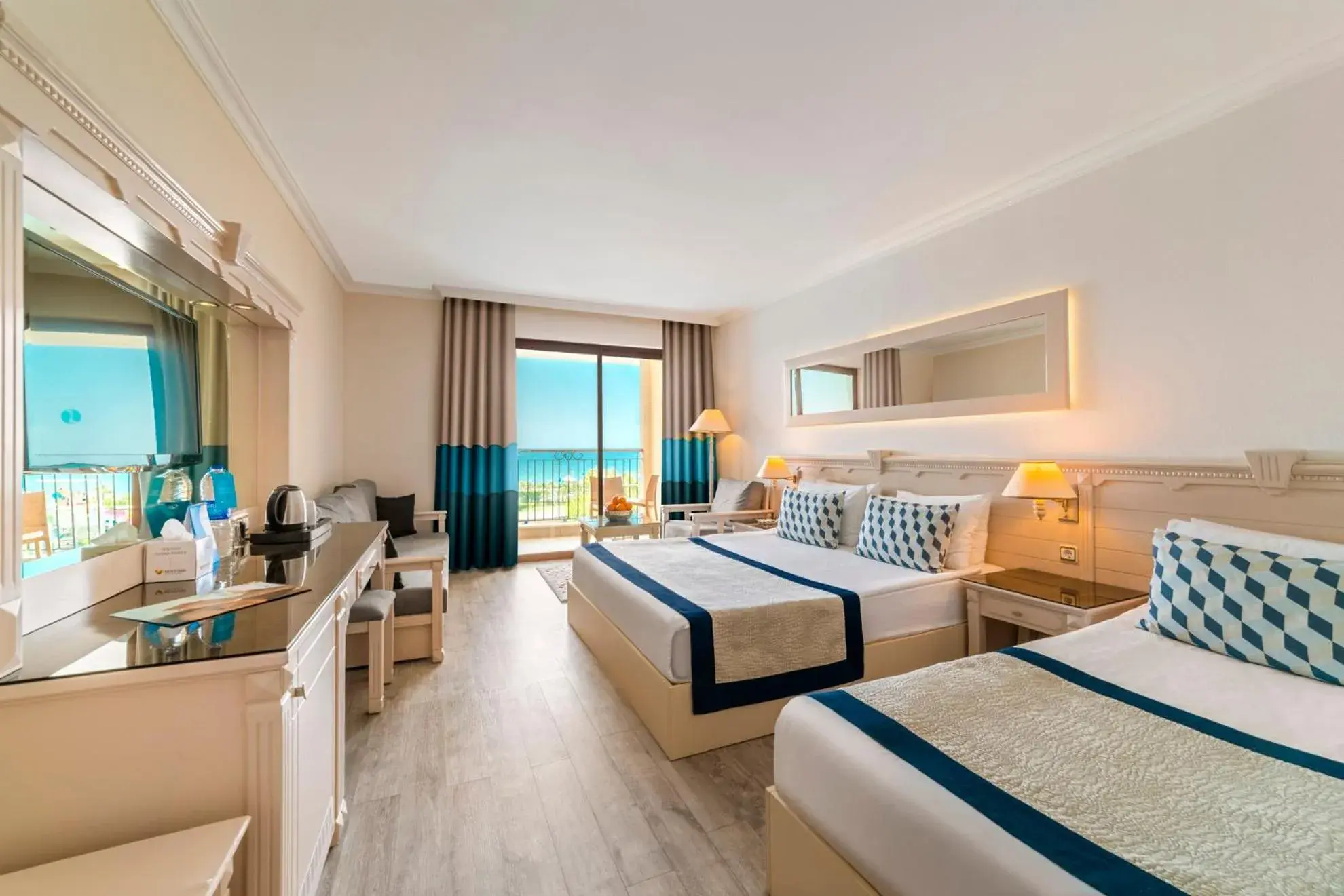 Double Room with Balcony and Sea View in Hotel Turan Prince - Ex Sentido Turan Prince Double Room with Balcony and Sea View in Hotel Turan Prince - Ex Sentido Turan Prince
