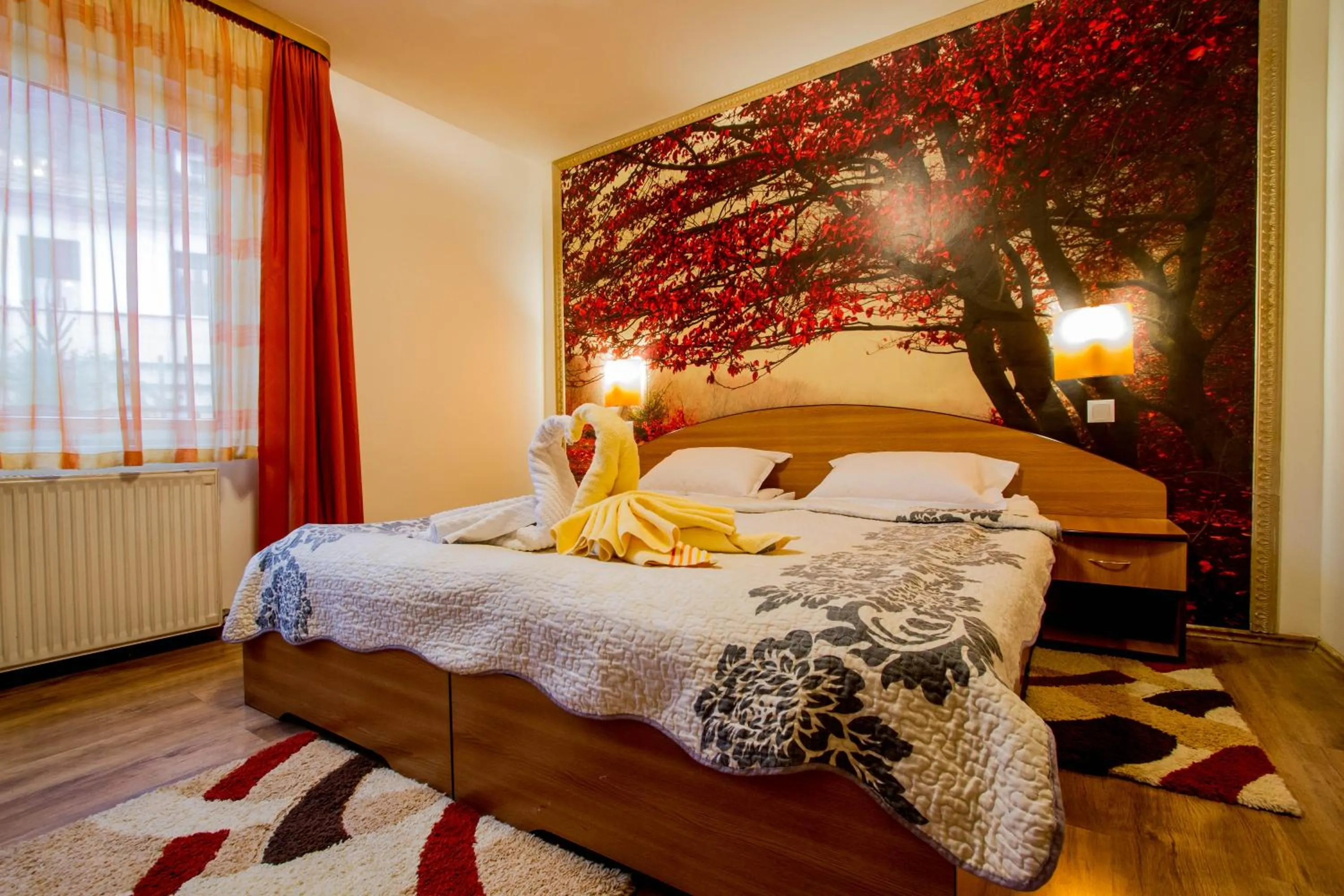 Bed in Pension Casa Timar