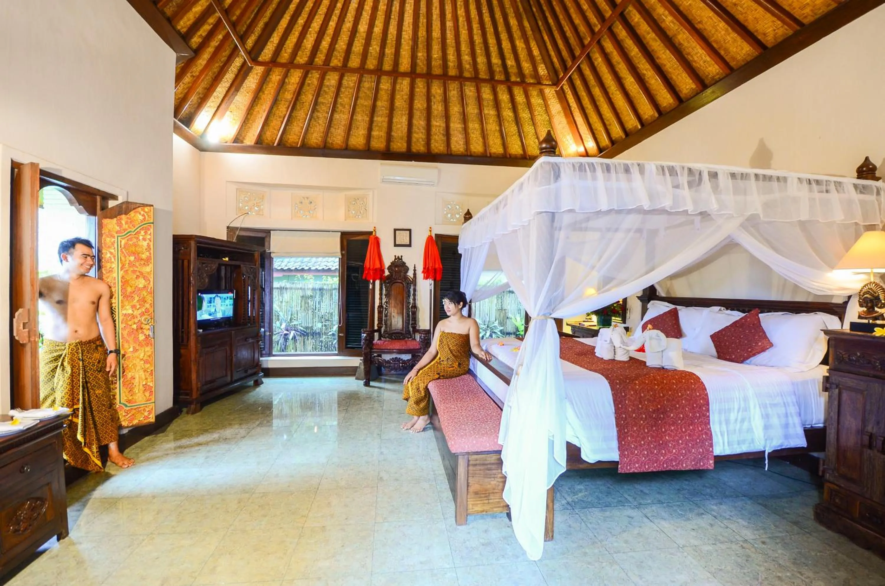 Photo of the whole room, Bed in Tirta Ayu Hotel and Restaurant