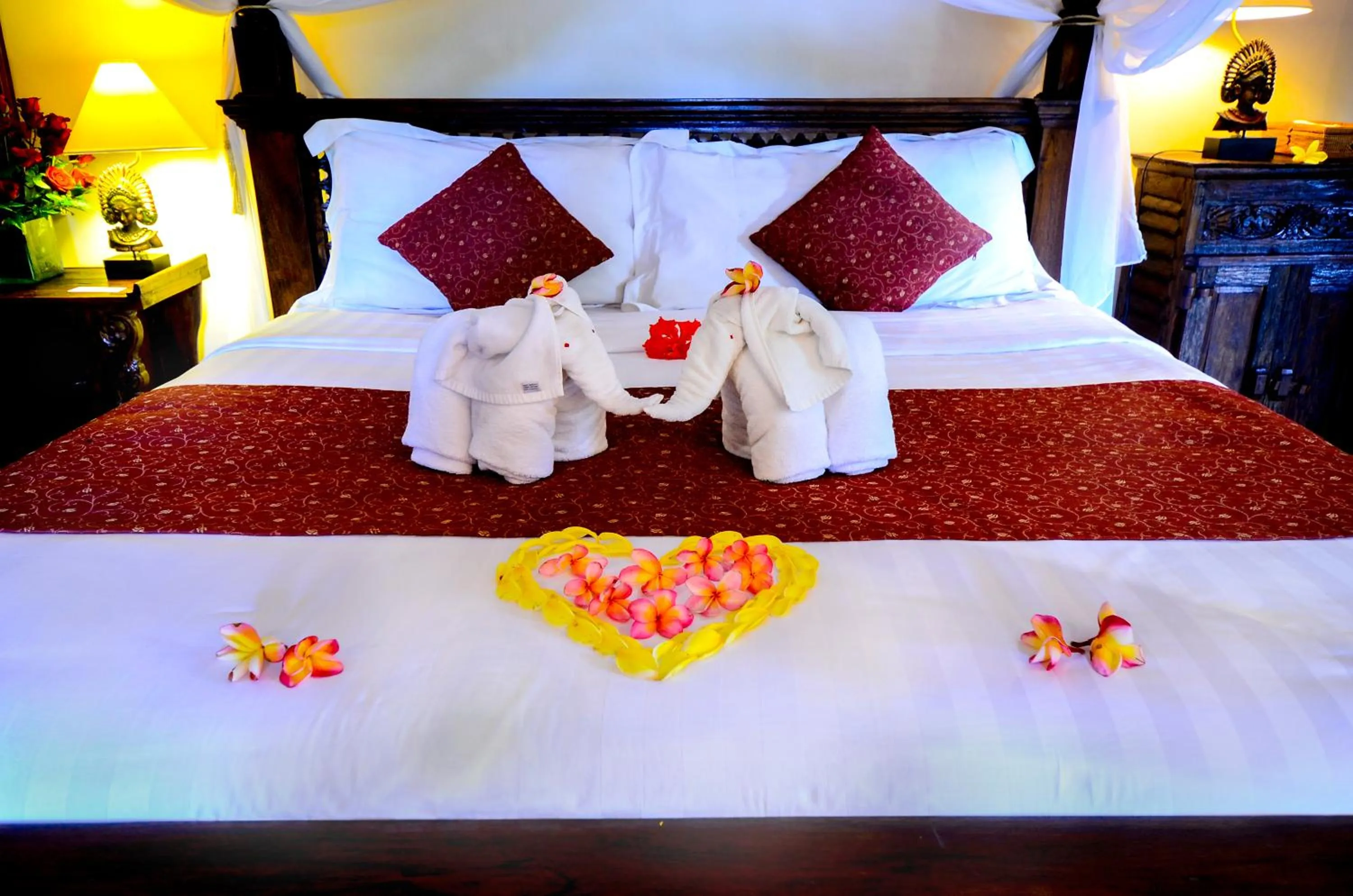 Photo of the whole room, Bed in Tirta Ayu Hotel and Restaurant
