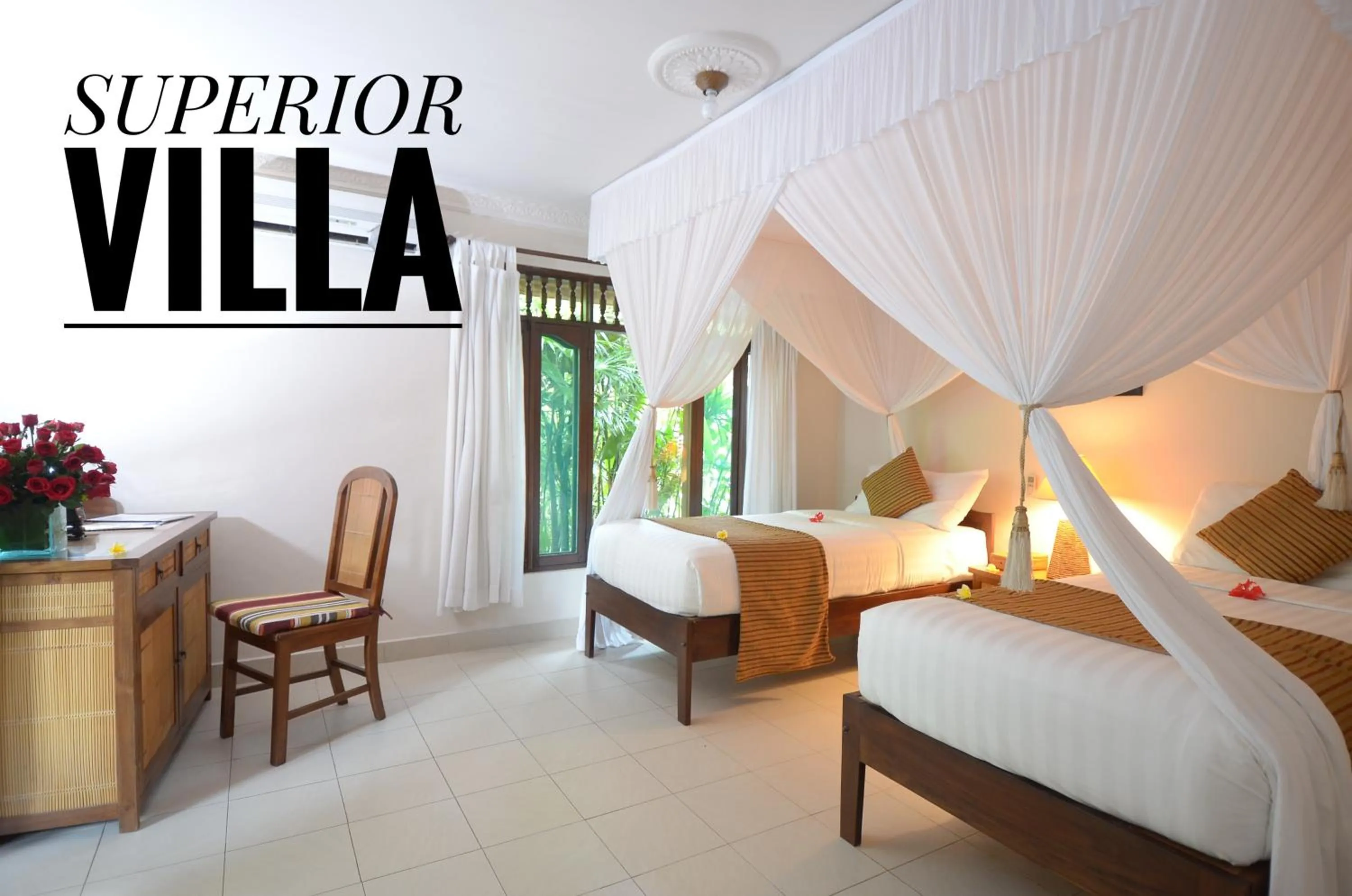 Photo of the whole room, Bed in Tirta Ayu Hotel and Restaurant