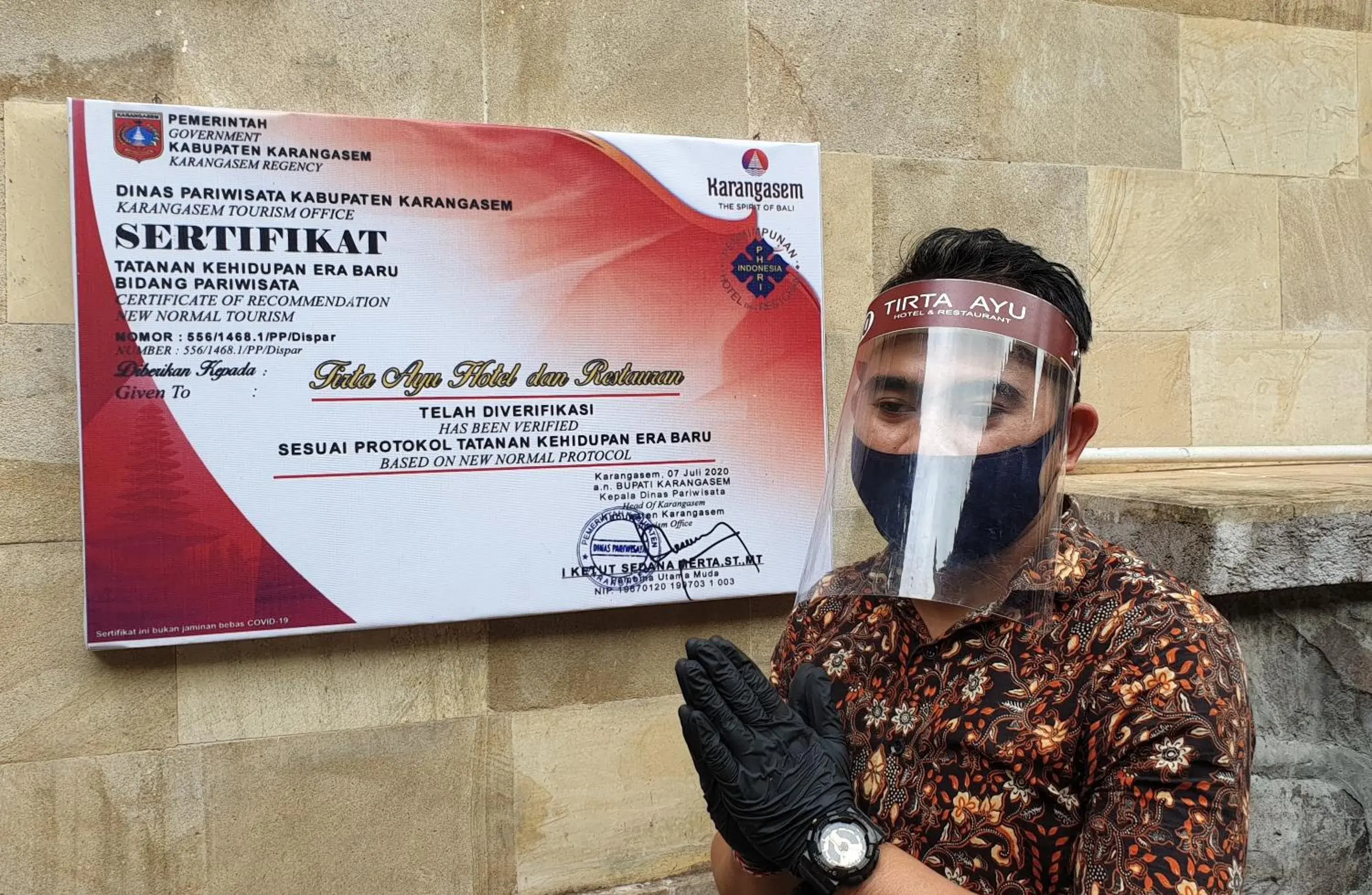 Certificate/Award in Tirta Ayu Hotel and Restaurant Certificate/Award in Tirta Ayu Hotel and Restaurant