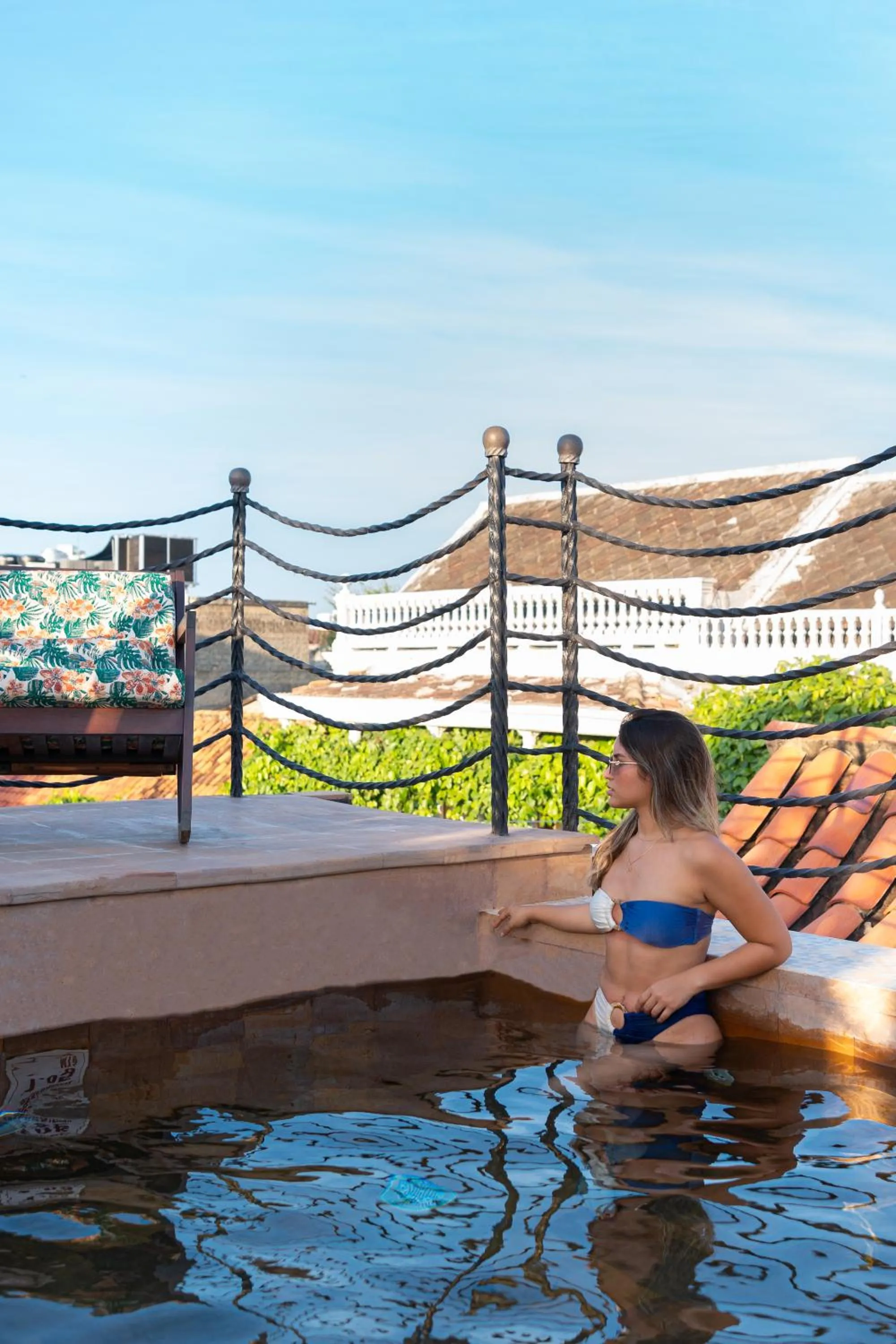 Swimming pool in Hotel Monaguillo de Getsemaní