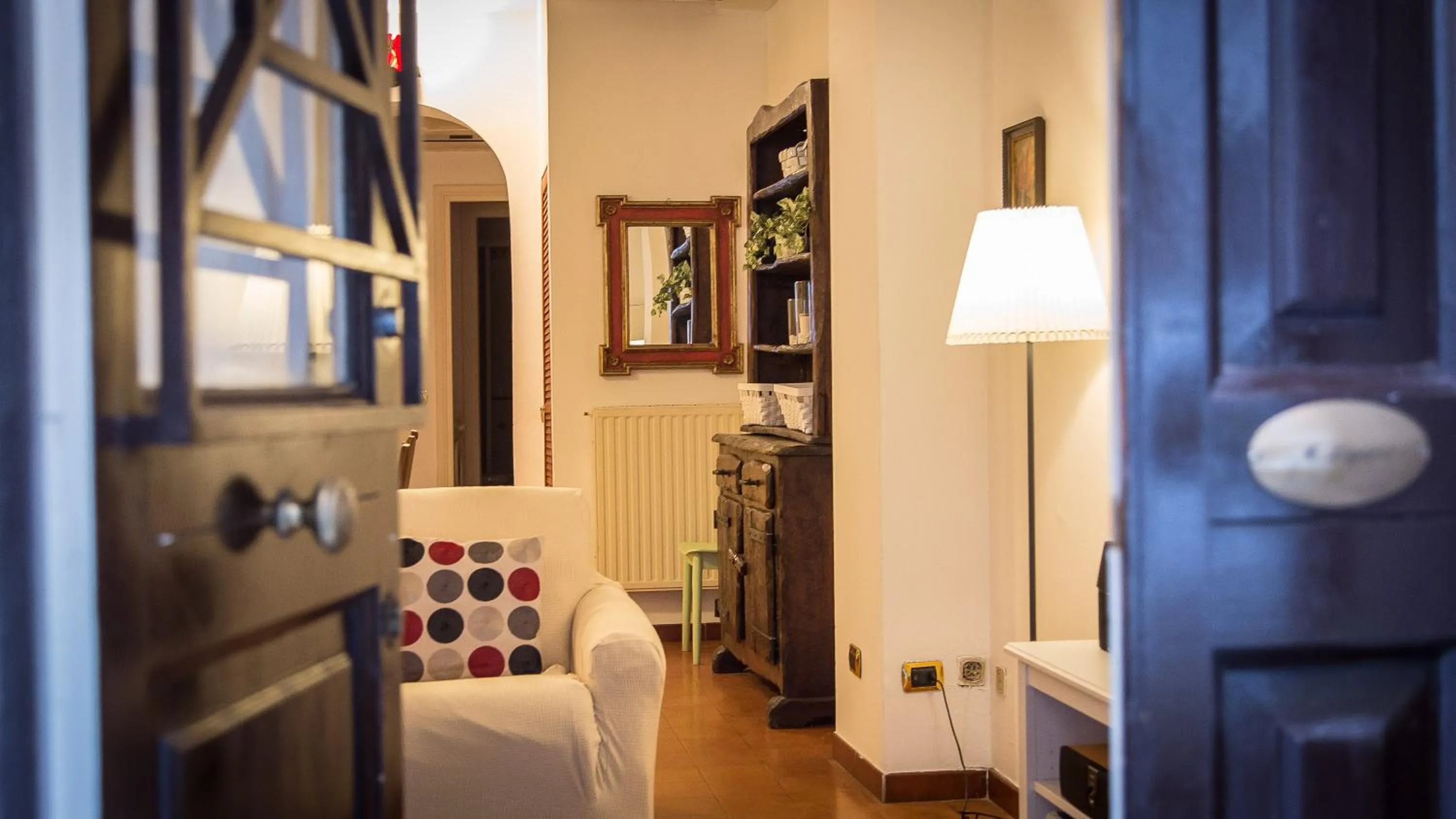 Living room, Bed in Rental in Rome Panieri Terrace