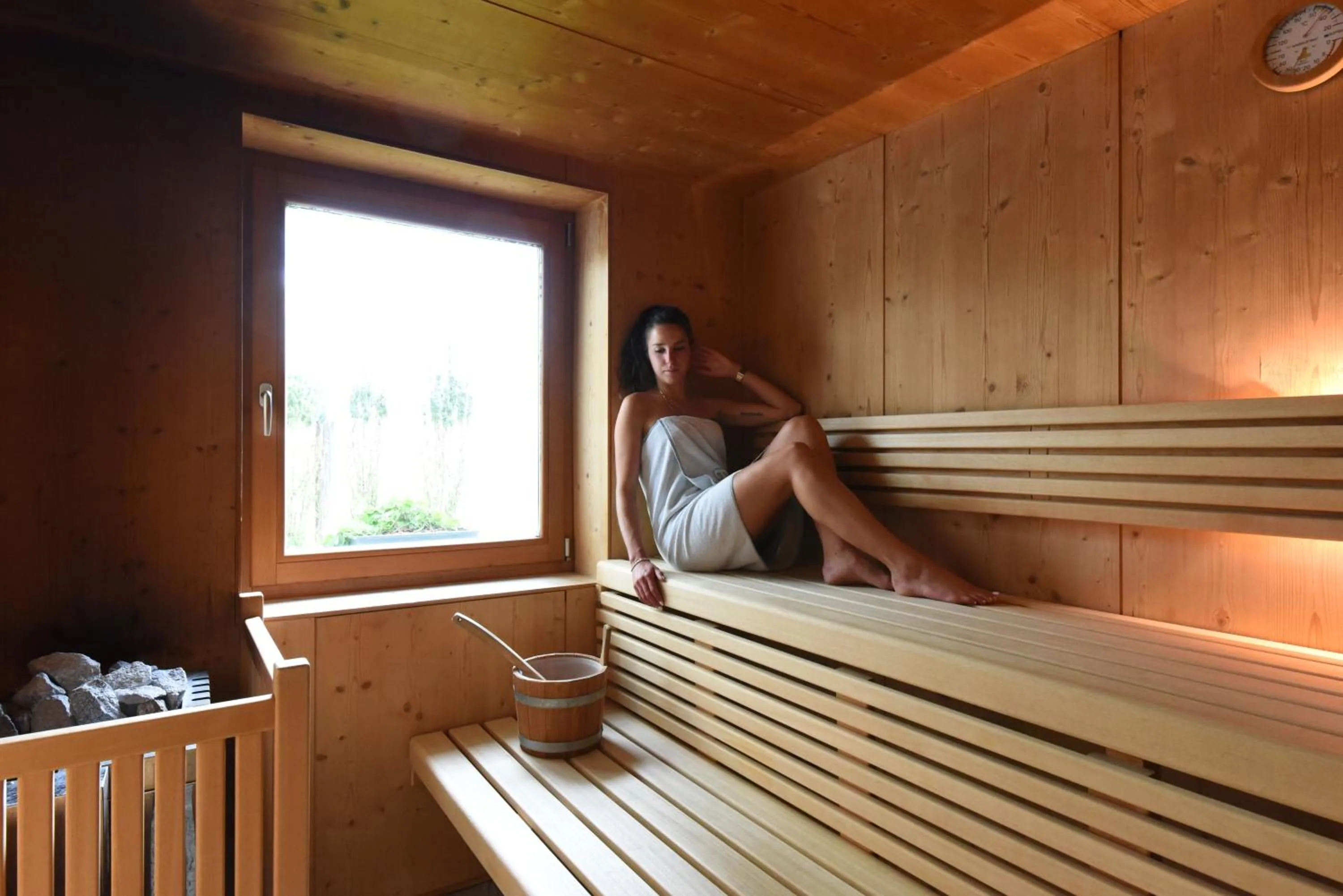 Sauna in Garni Hotel Bel Vert
