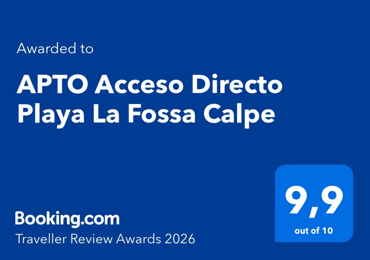 APTO Acceso Directo Playa La Fossa Calpe