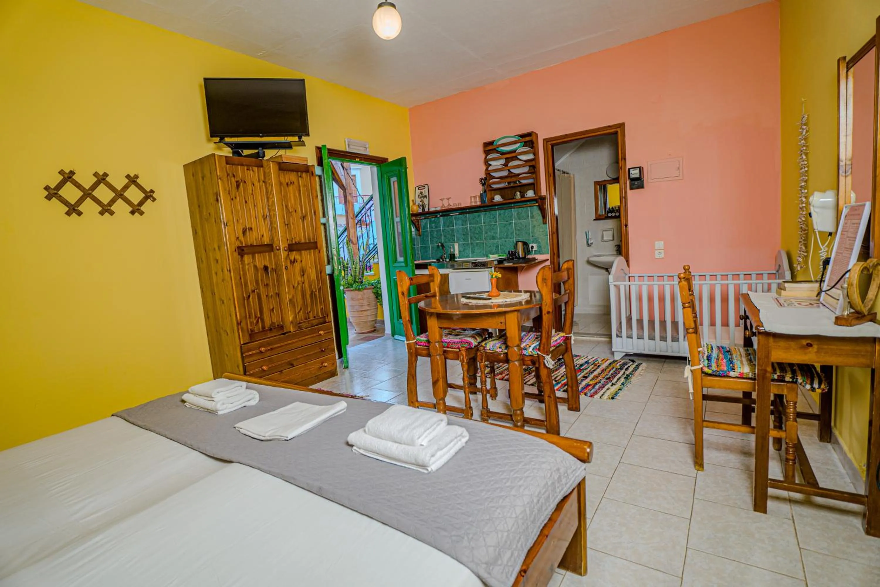 Bed in Symi Garden Studios