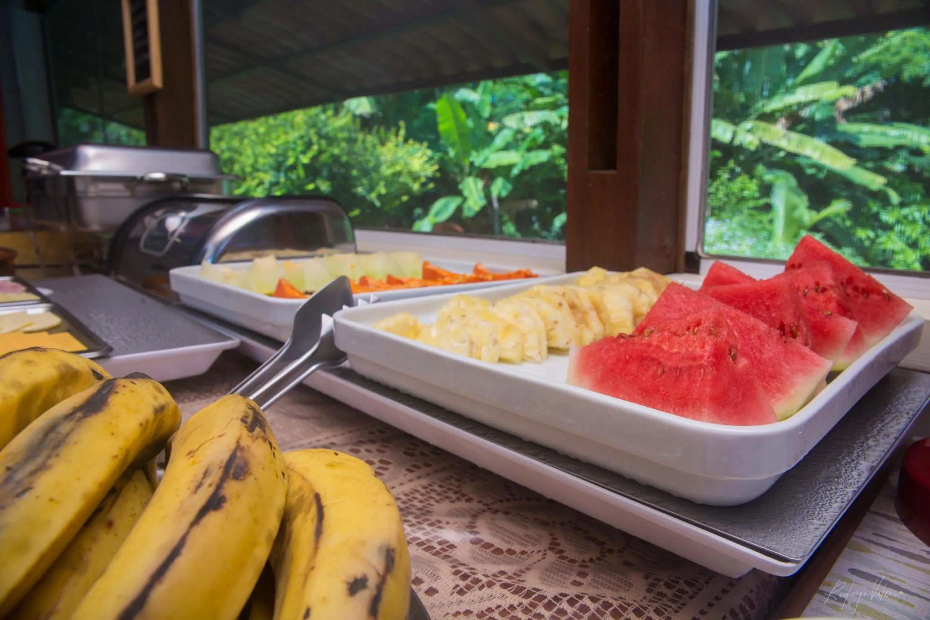 Buffet breakfast in Pousada Seu Dodó