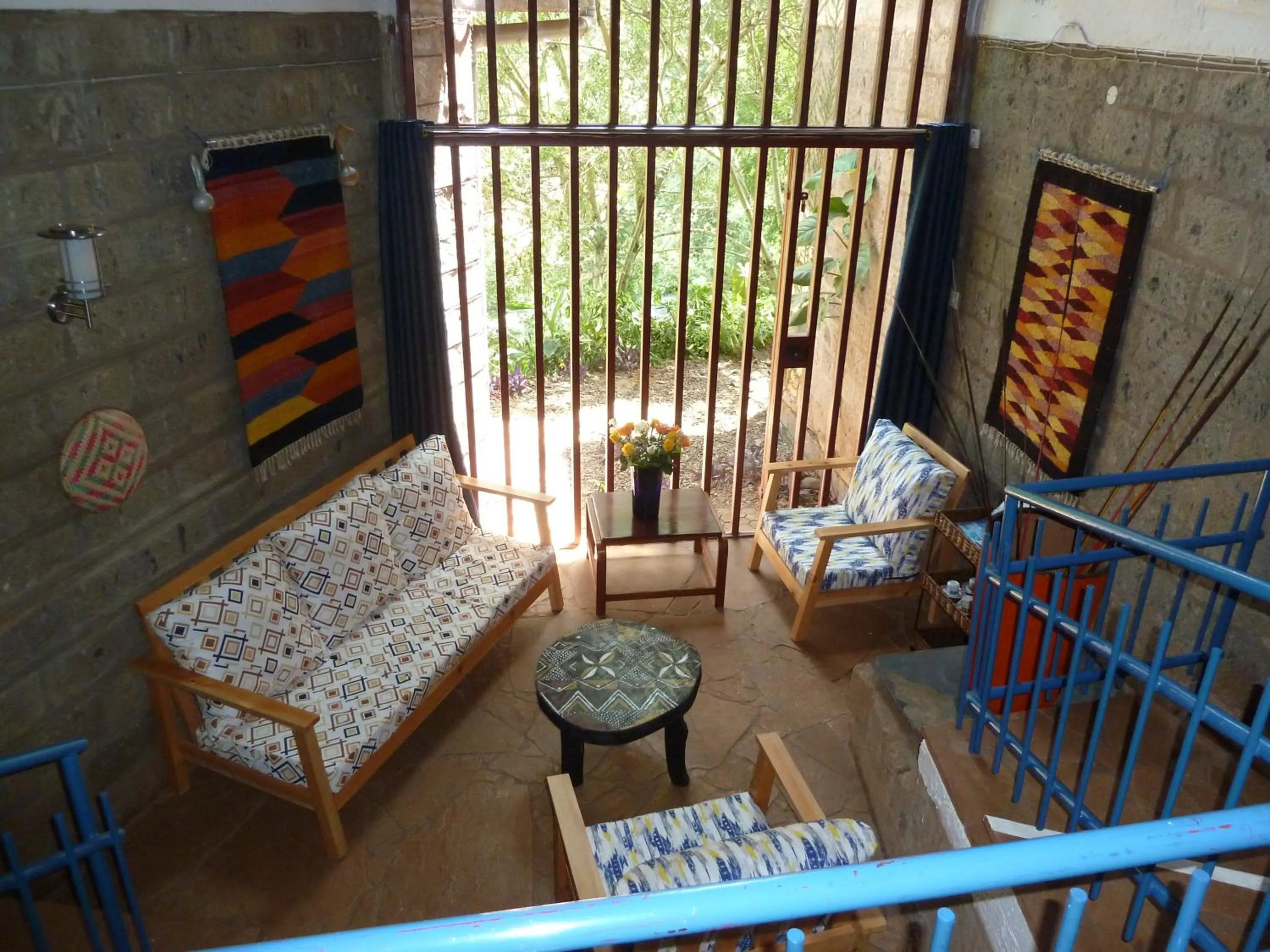 Seating area in Villa Rock Stop Falls Gigiri