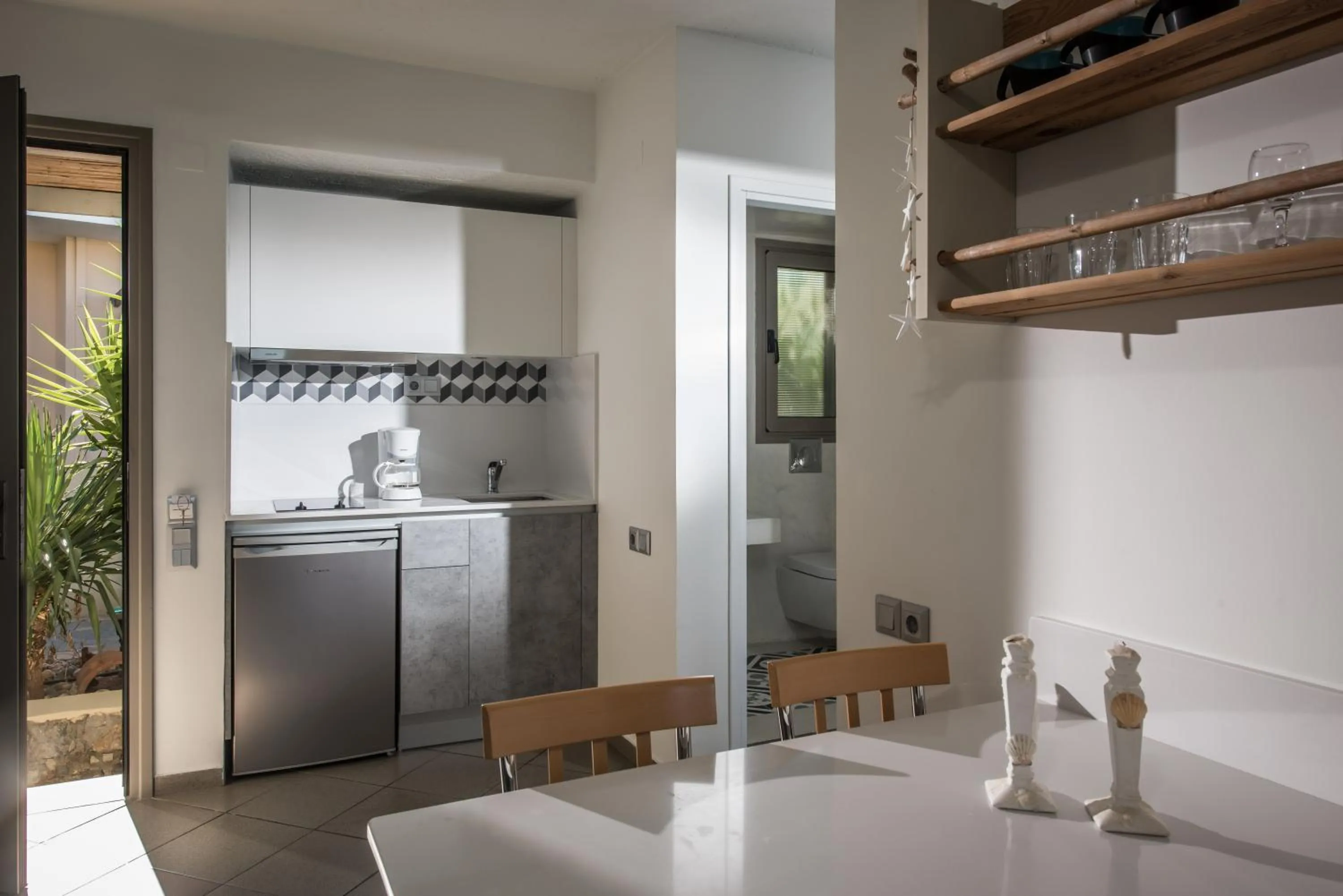 Kitchen or kitchenette in Skajado Holiday Apartments