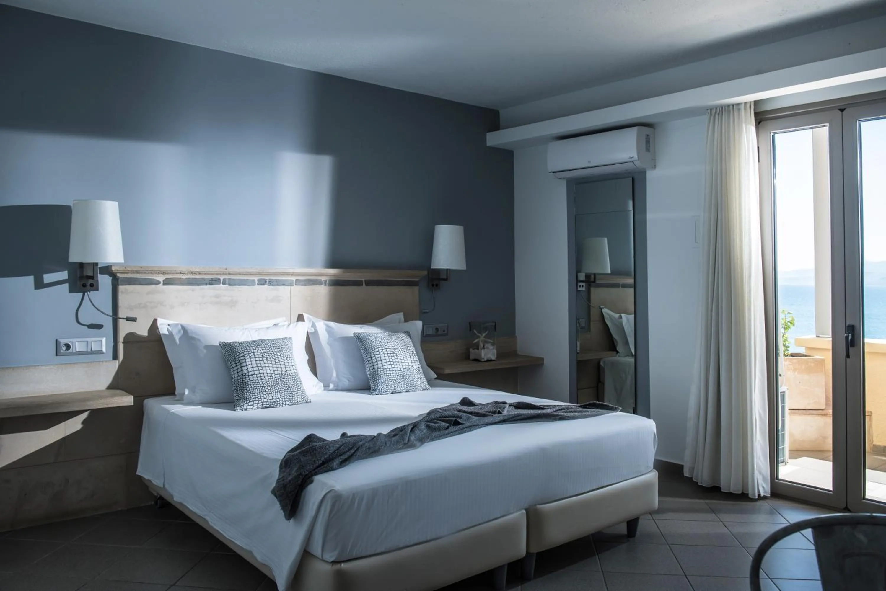 Bed in Skajado Holiday Apartments