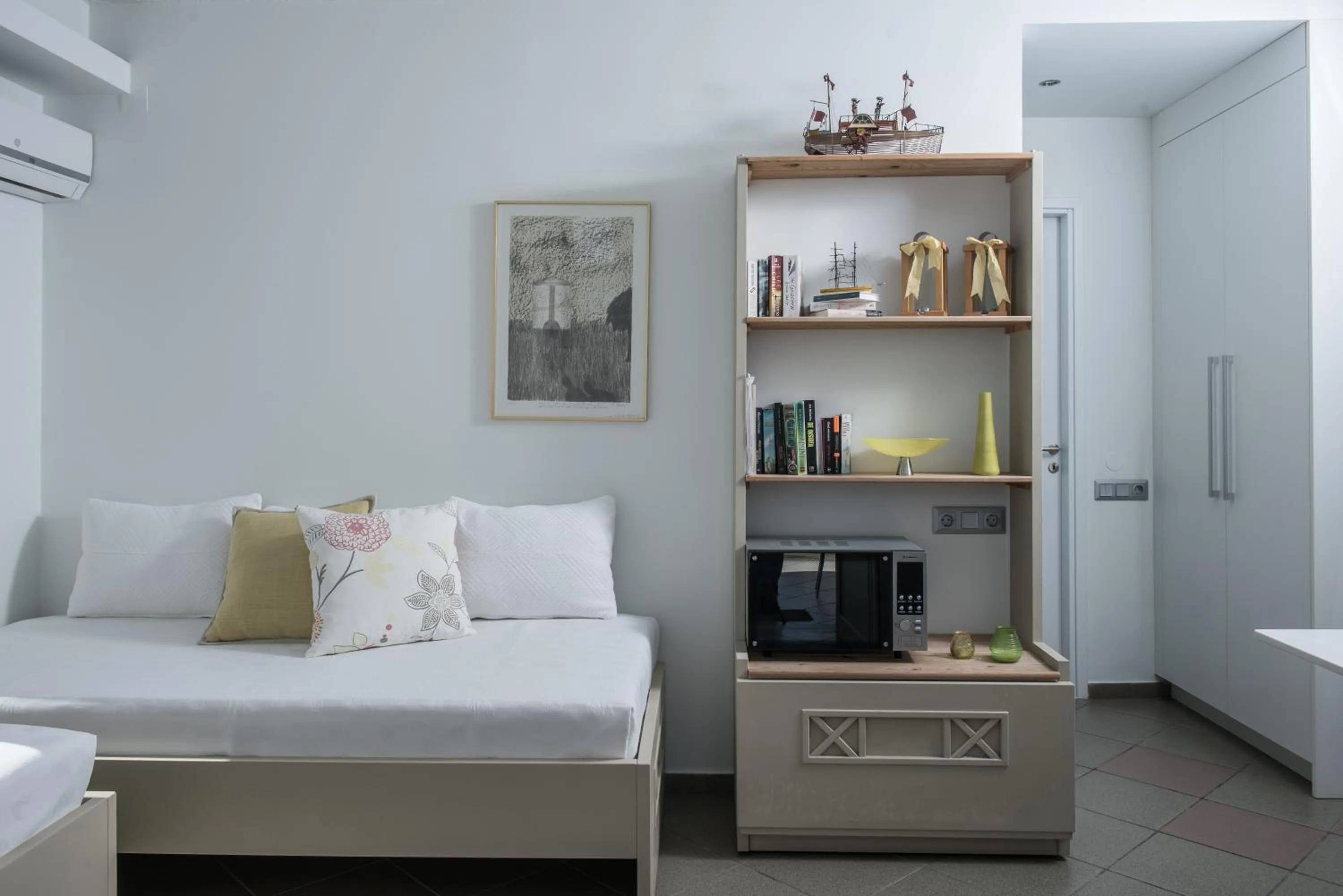 Bed in Skajado Holiday Apartments