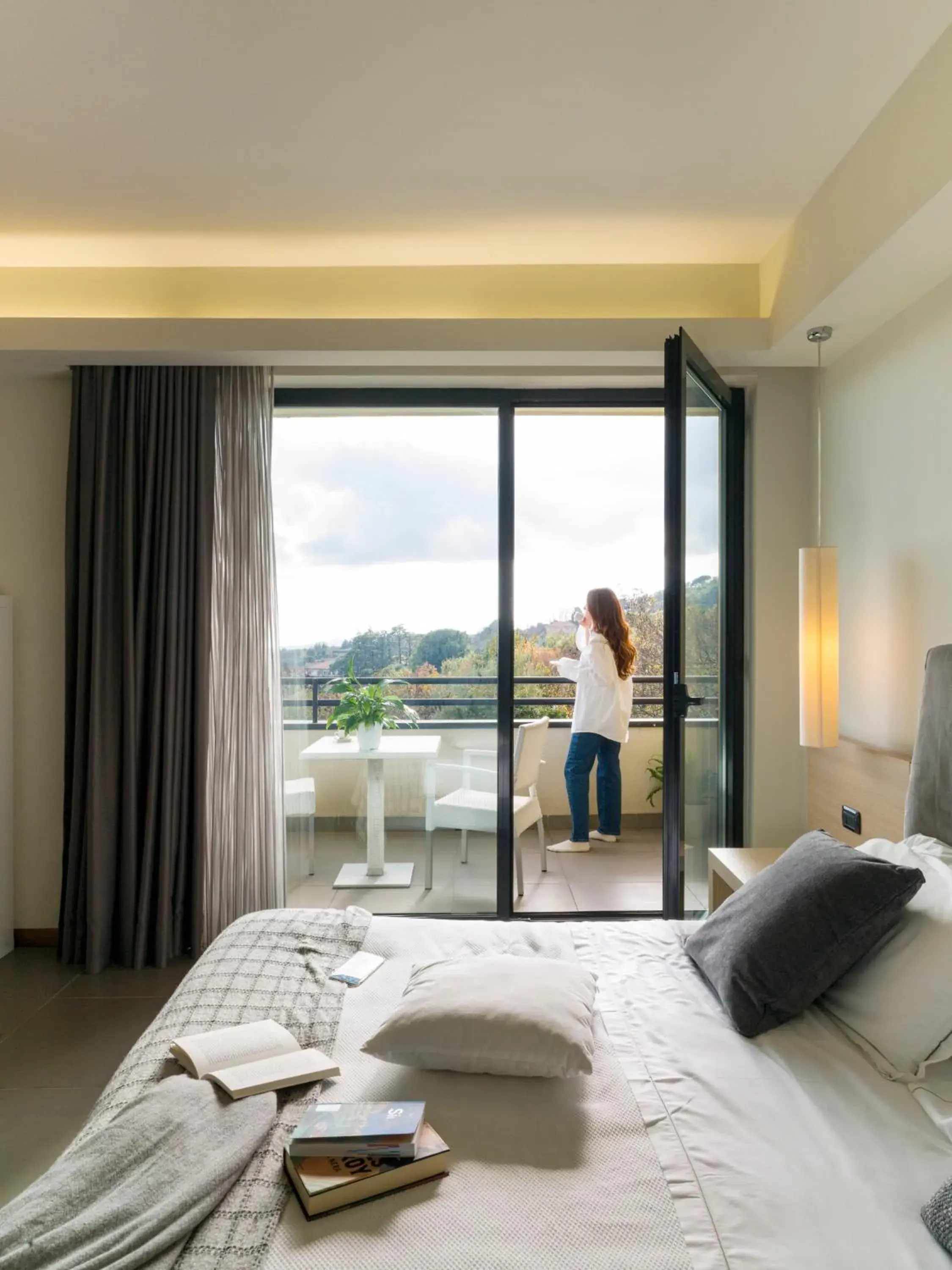 View (from property/room), Bed in Esperia Palace Hotel & Resort Spa View (from property/room), Bed in Esperia Palace Hotel & Resort Spa