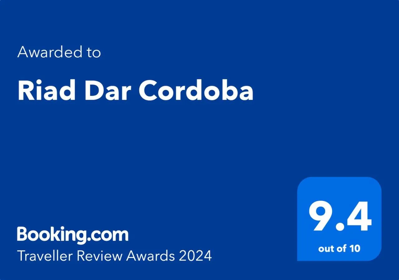 Certificate/Award in Riad Dar Cordoba