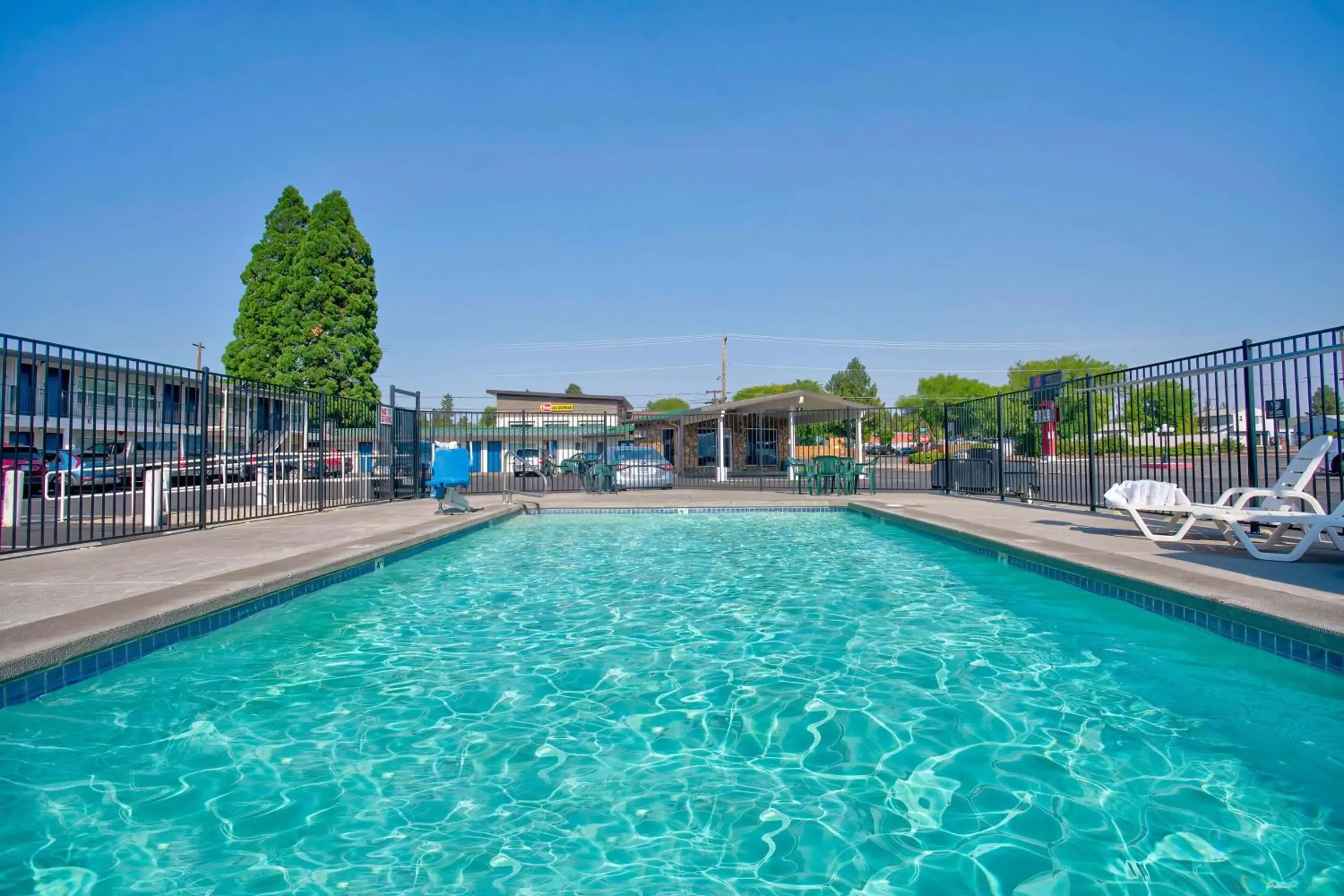 Pool view in Motel 6-Bend, OR Pool view in Motel 6-Bend, OR