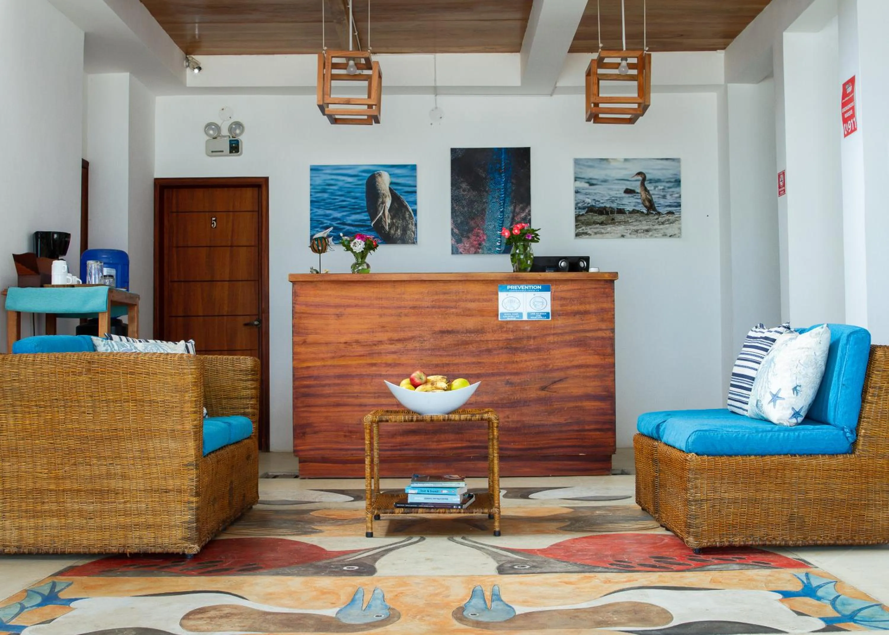 Living room in Cormorant Beach House