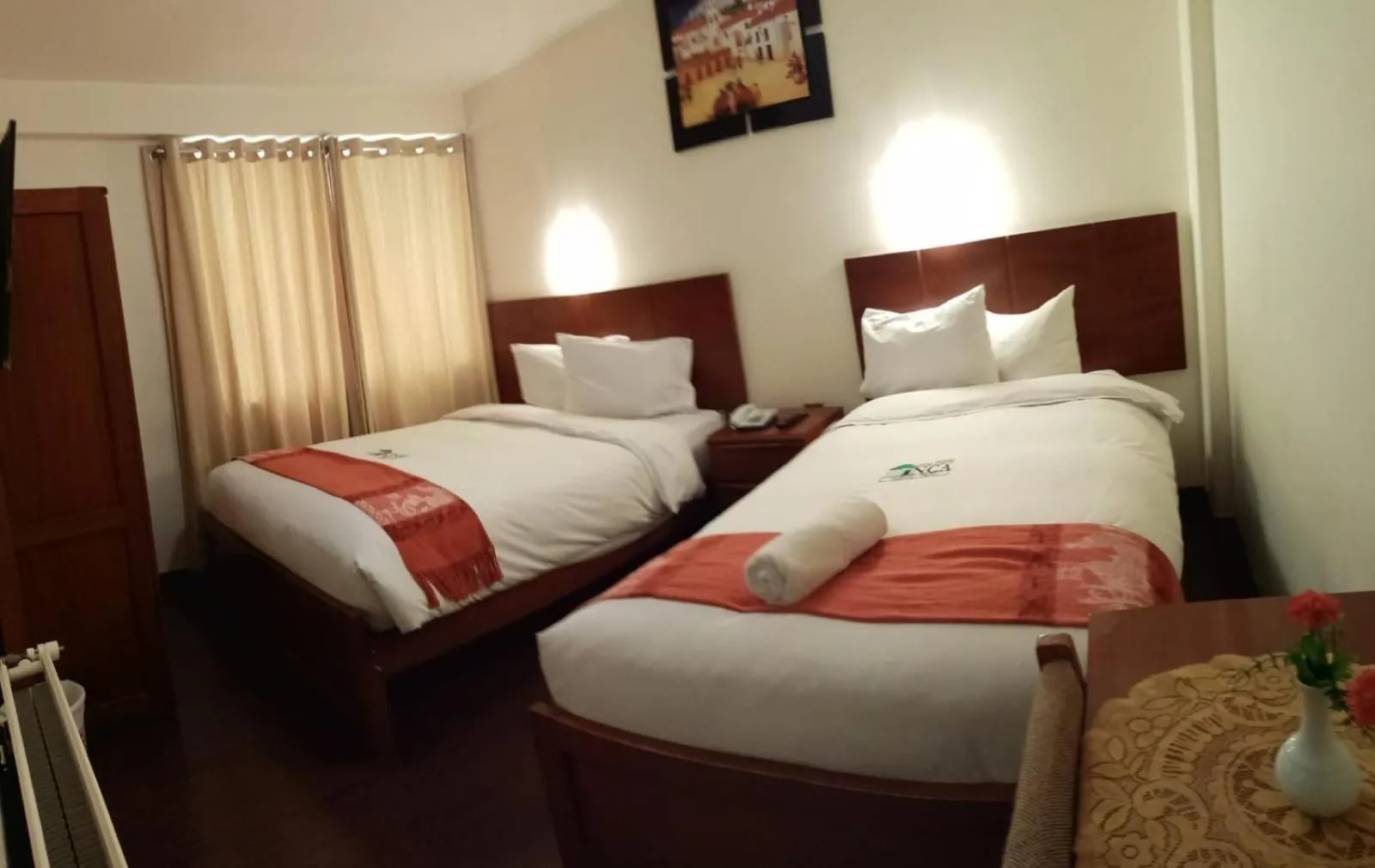 Bed in Golden Inca Hotel