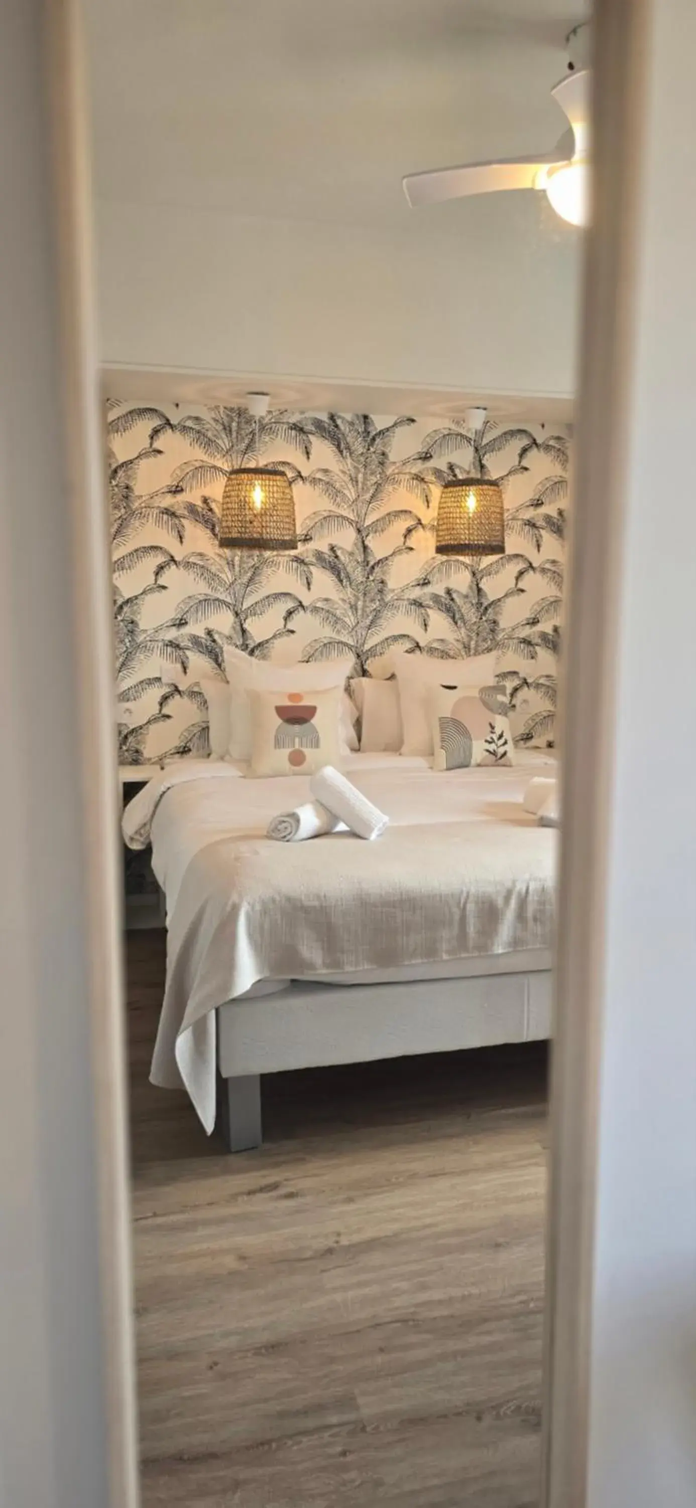 Bed in Hôtel La Baïne Bed in Hôtel La Baïne