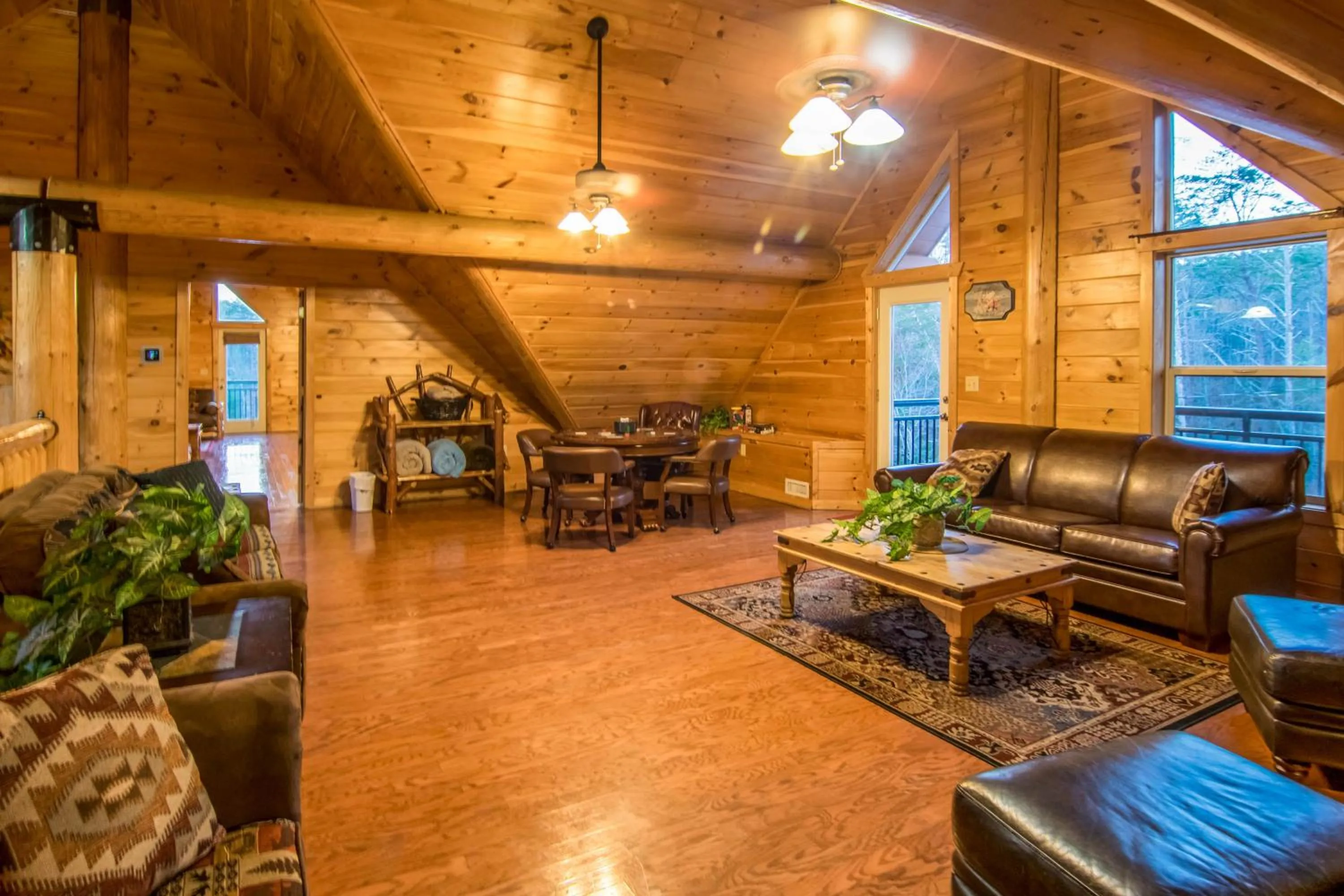 Seating area in Moose Hollow Lodge