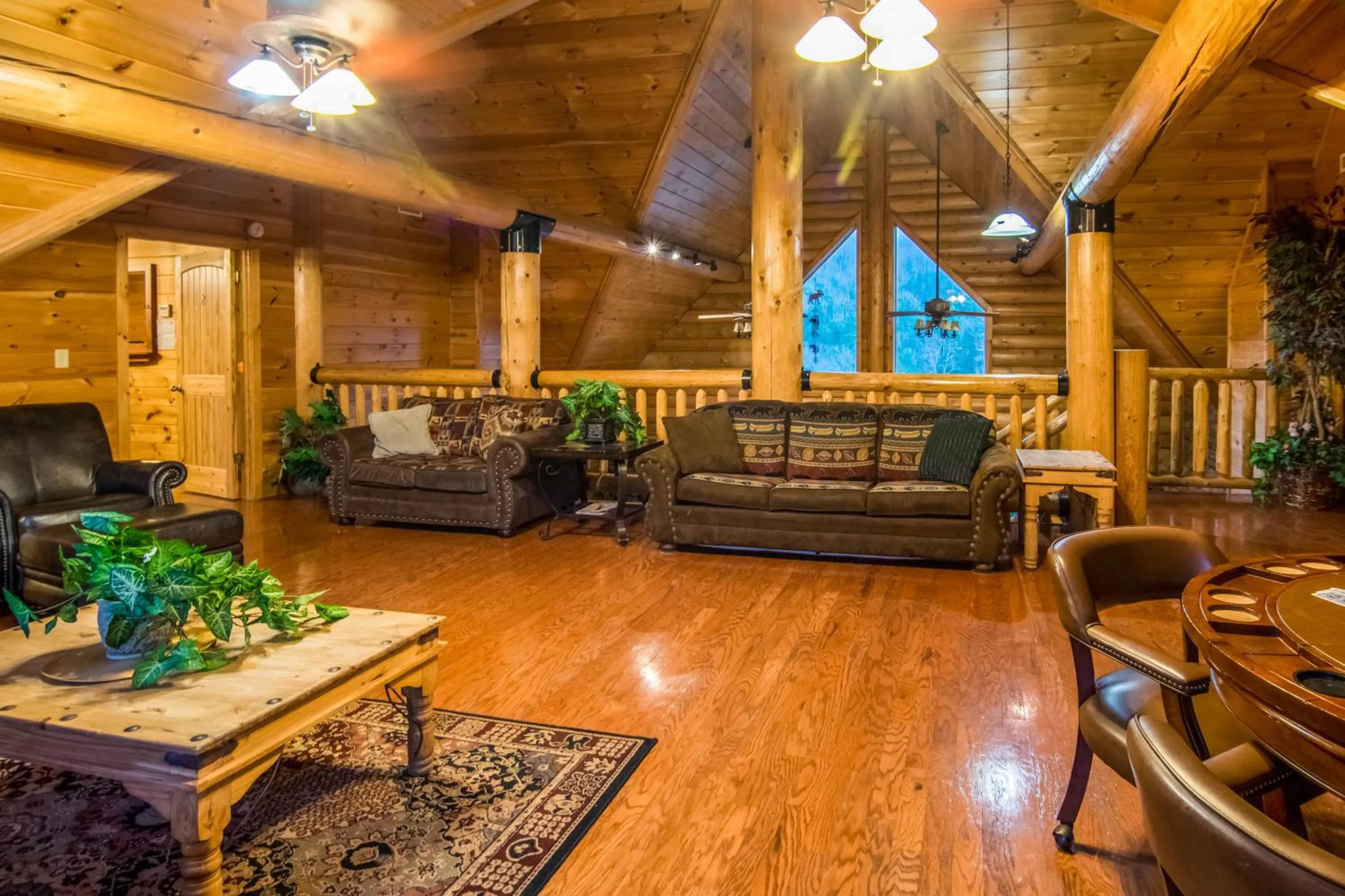 Seating area in Moose Hollow Lodge