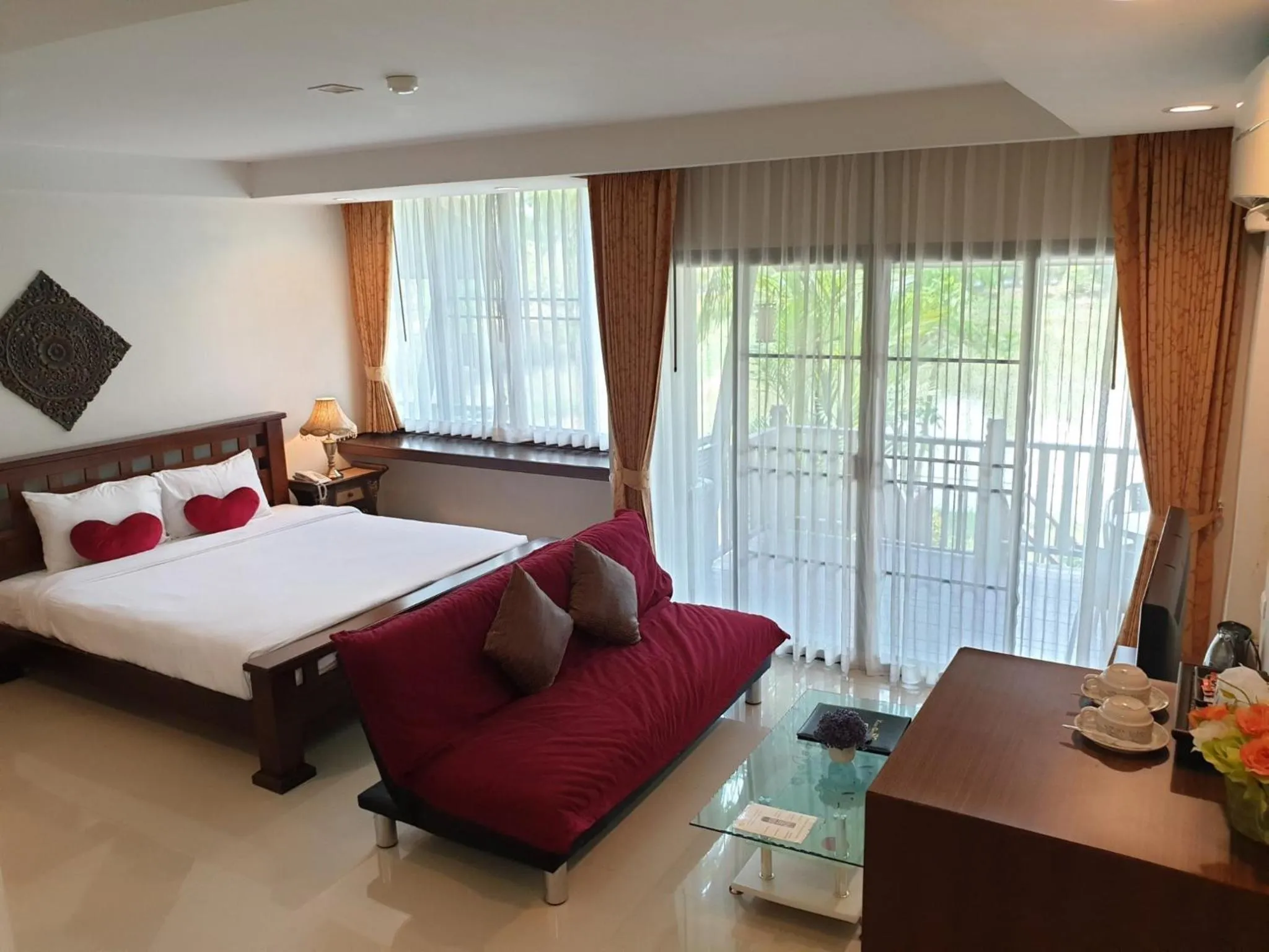 Bed in Kong Garden View Resort Chiang Rai