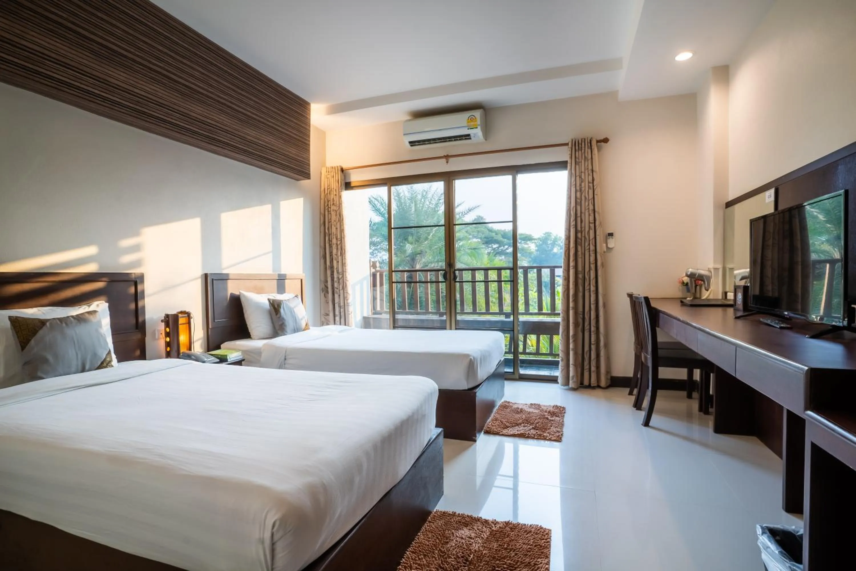 Bed in Kong Garden View Resort Chiang Rai
